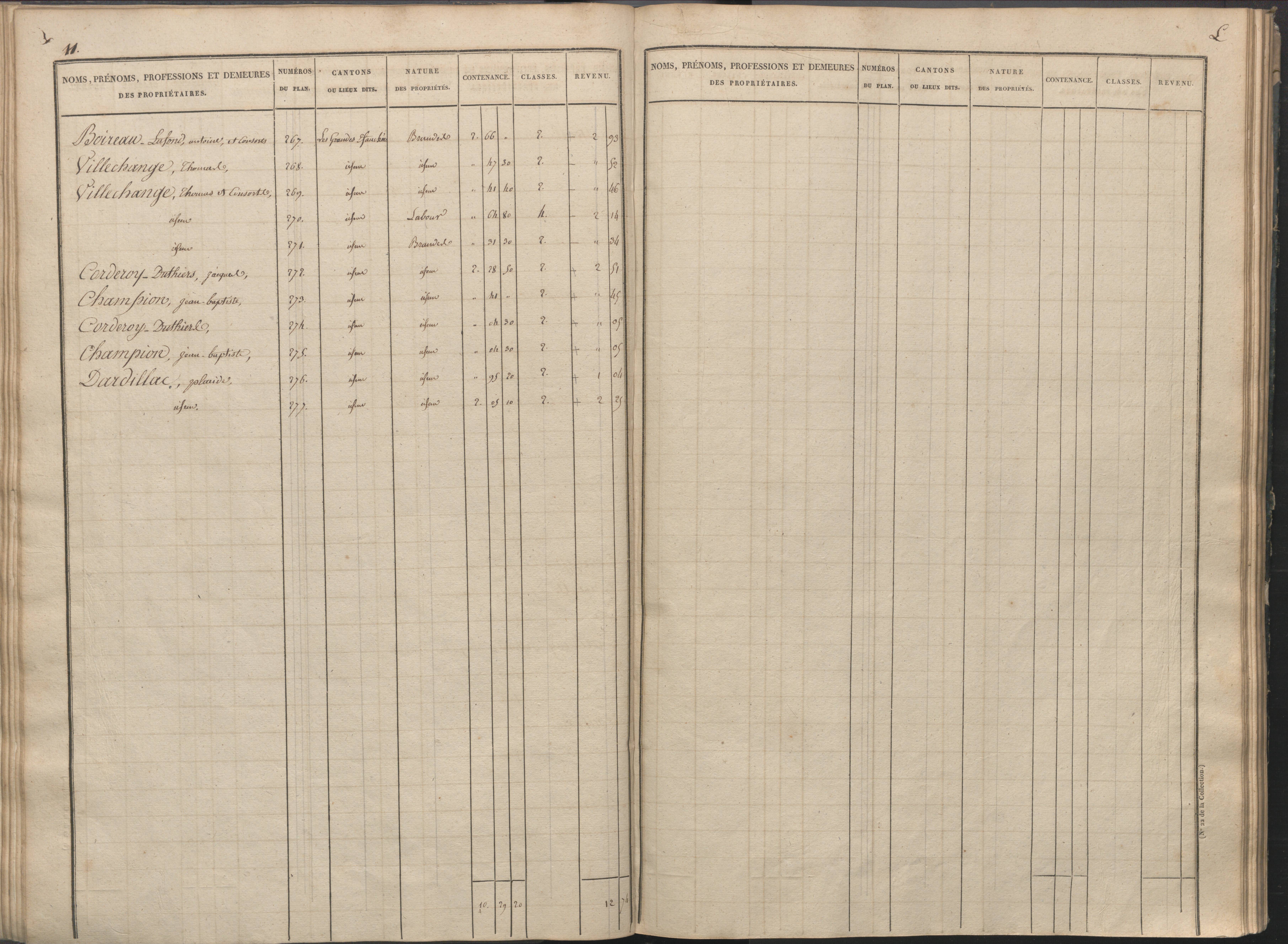 Availles-Limouzine - FRAD086_cadastre Sections H-O 