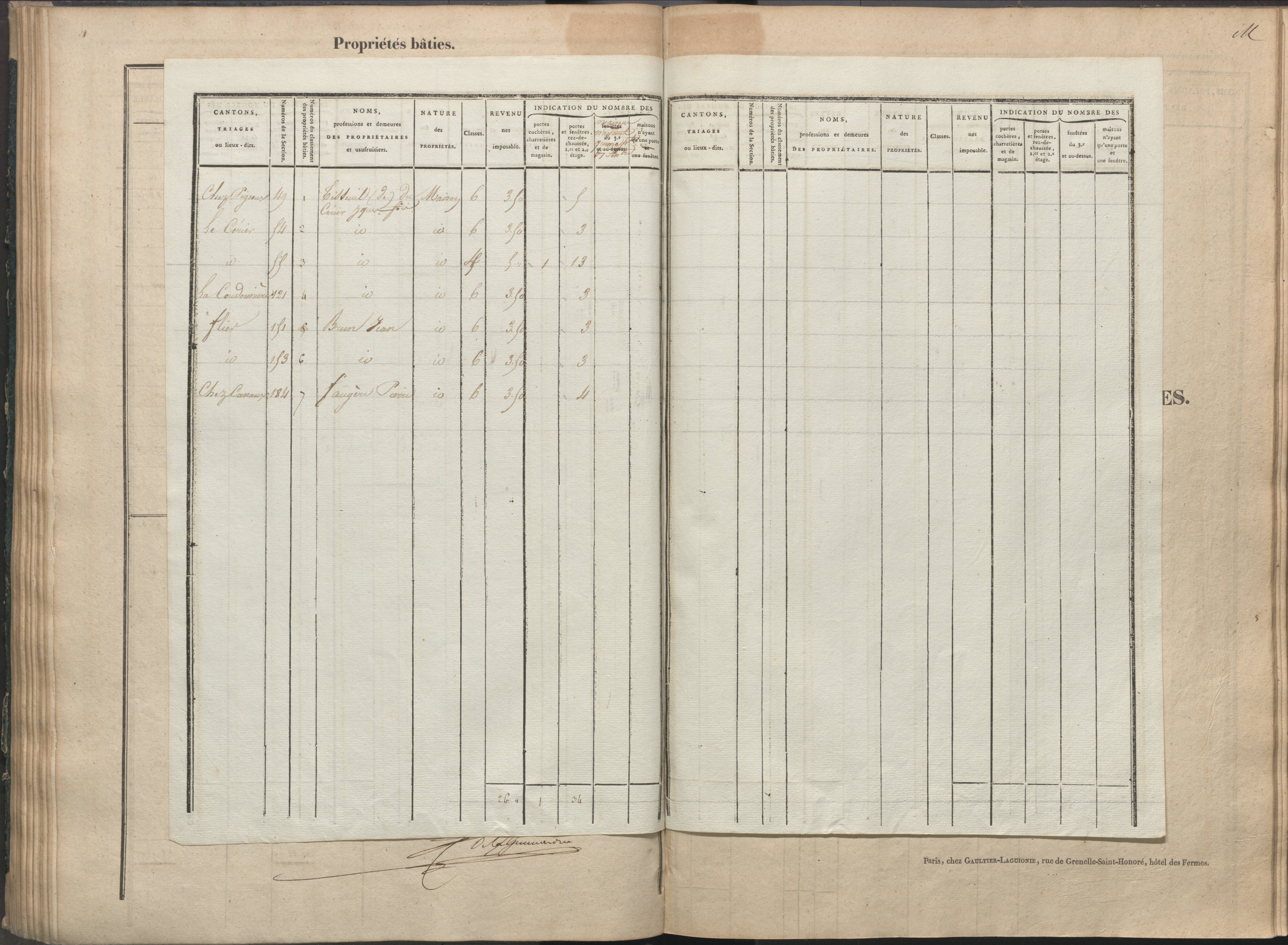 Availles-Limouzine - FRAD086_cadastre Sections H-O 