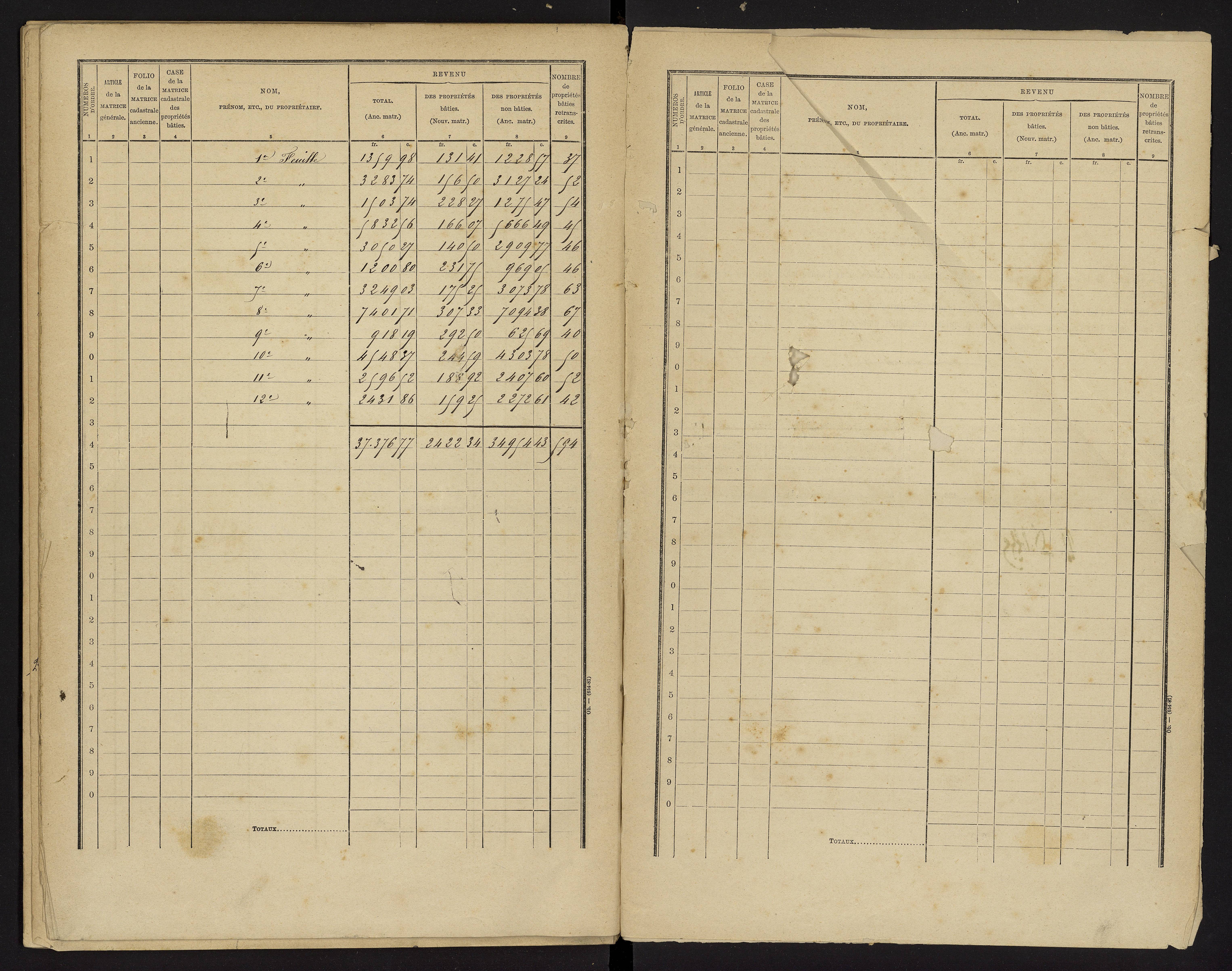 Availles-Limouzine - FRAD086_cadastre Cases 1-496 