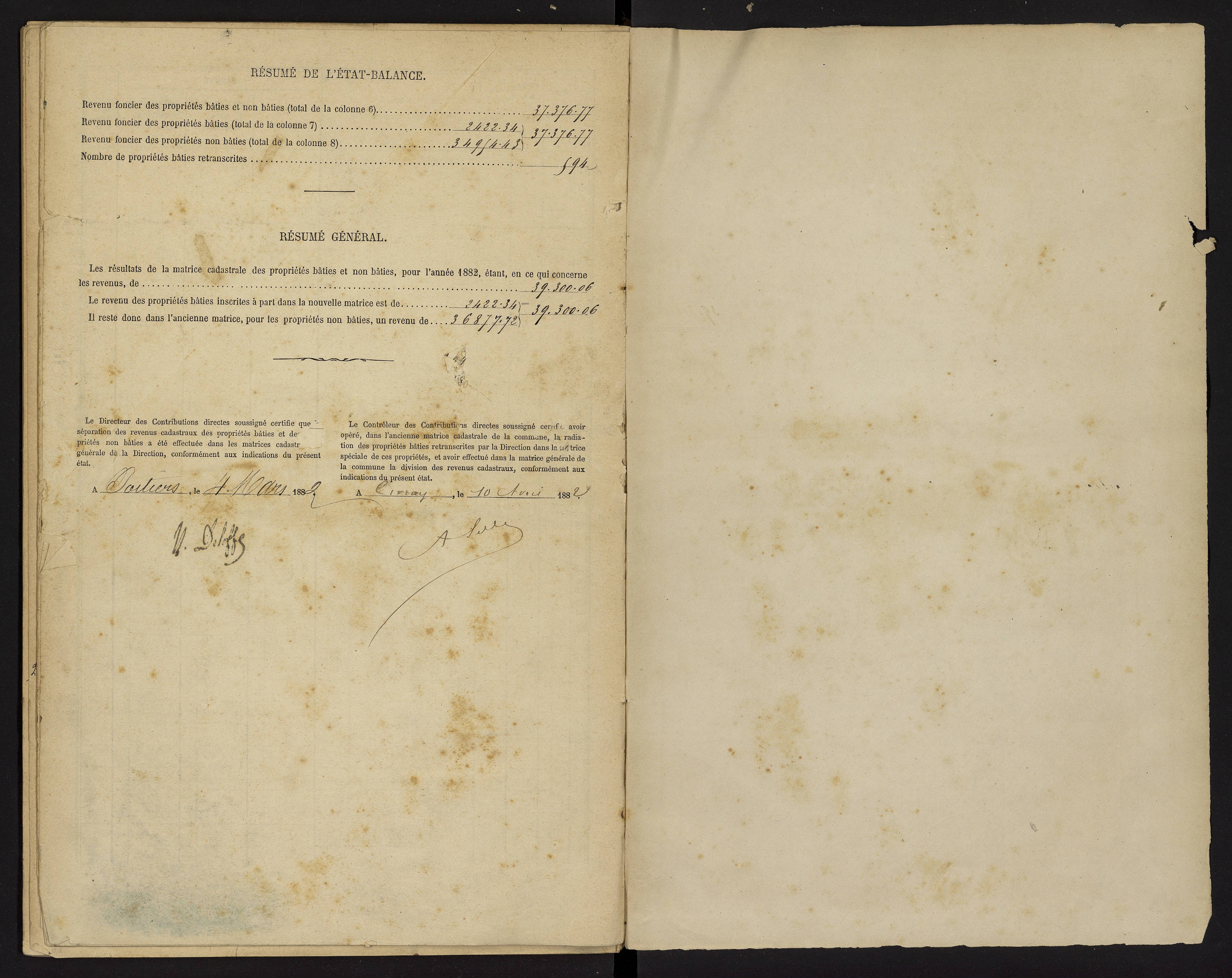 Availles-Limouzine - FRAD086_cadastre Cases 1-496 