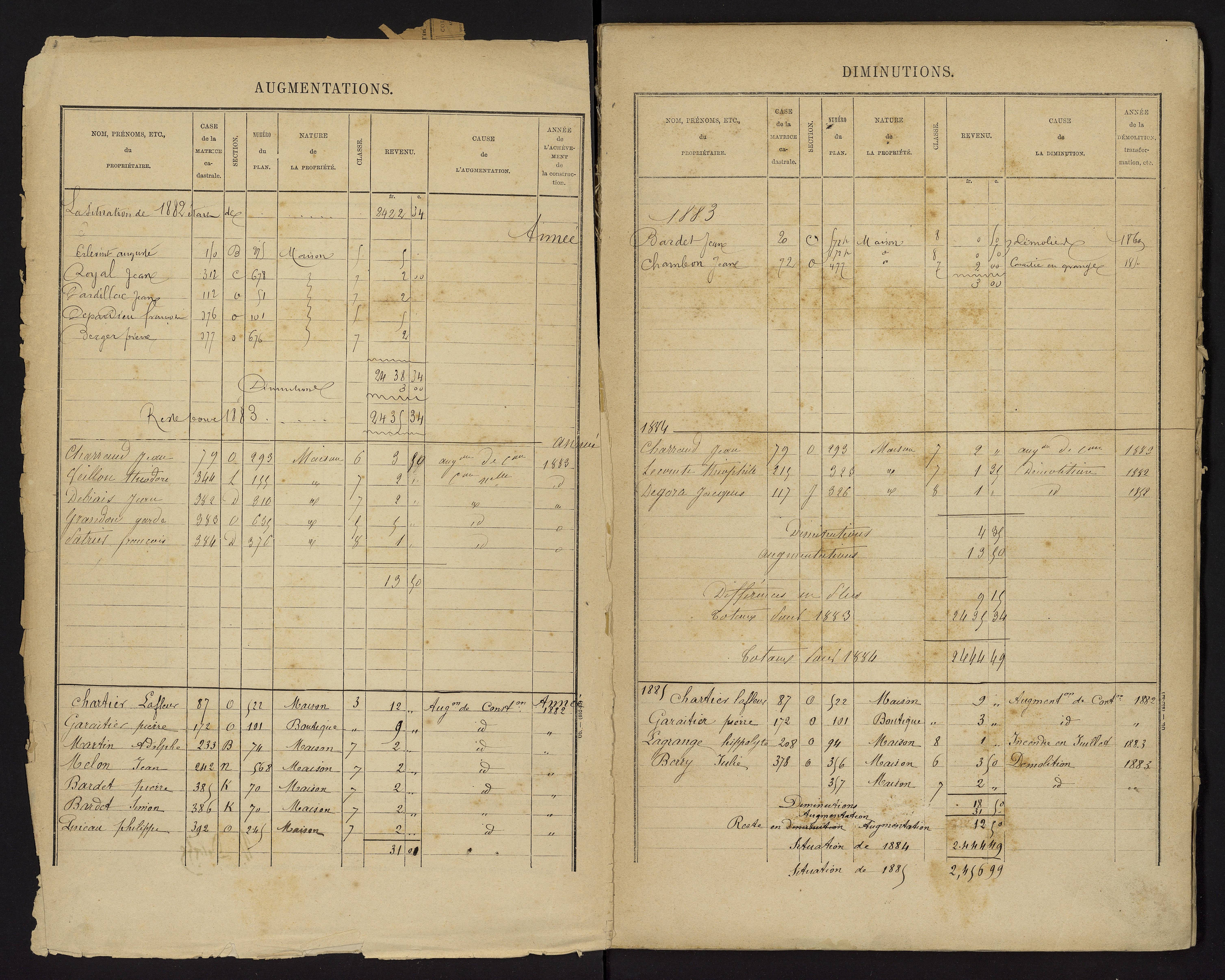 Availles-Limouzine - FRAD086_cadastre Cases 1-496 