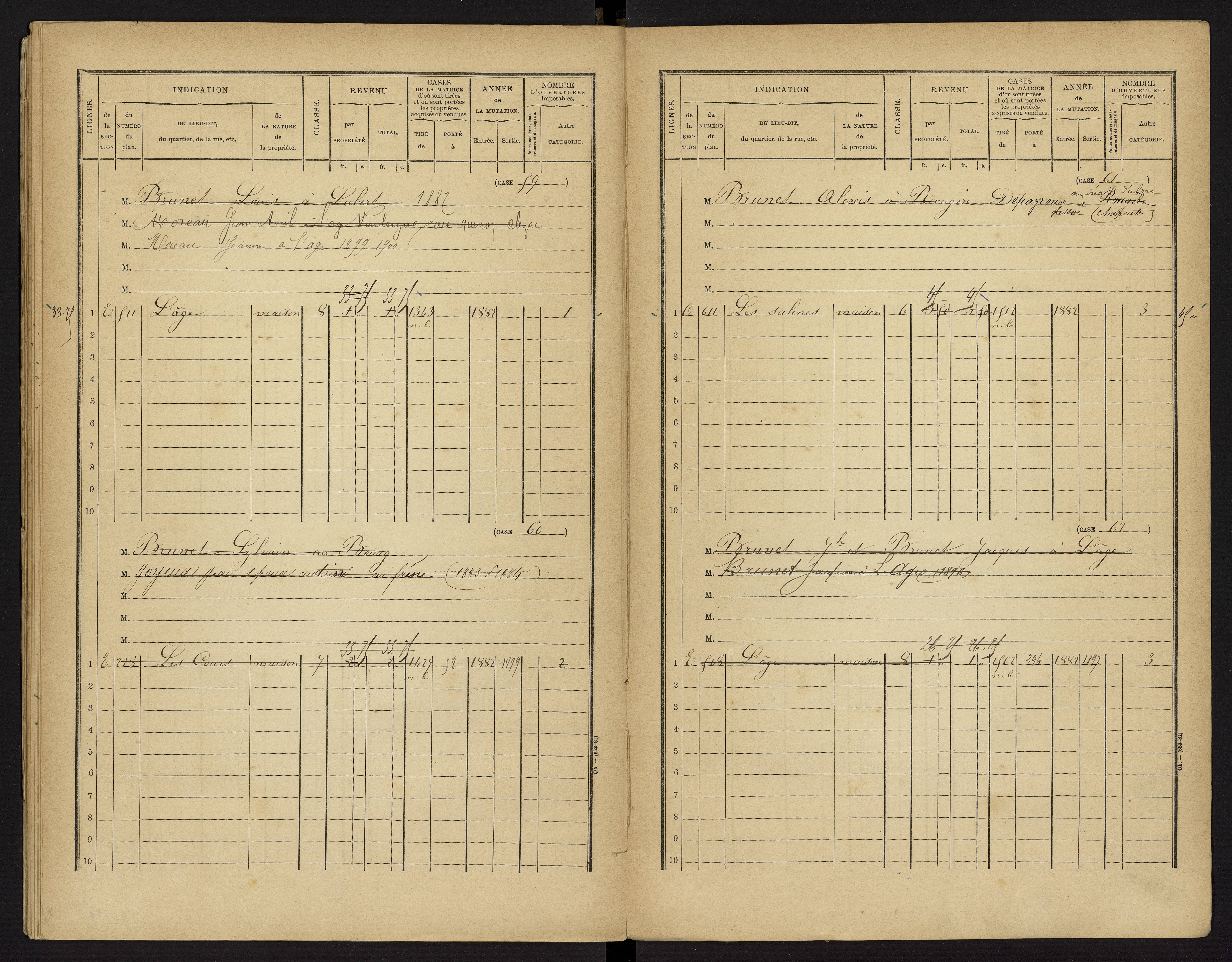 Availles-Limouzine - FRAD086_cadastre Cases 1-496 