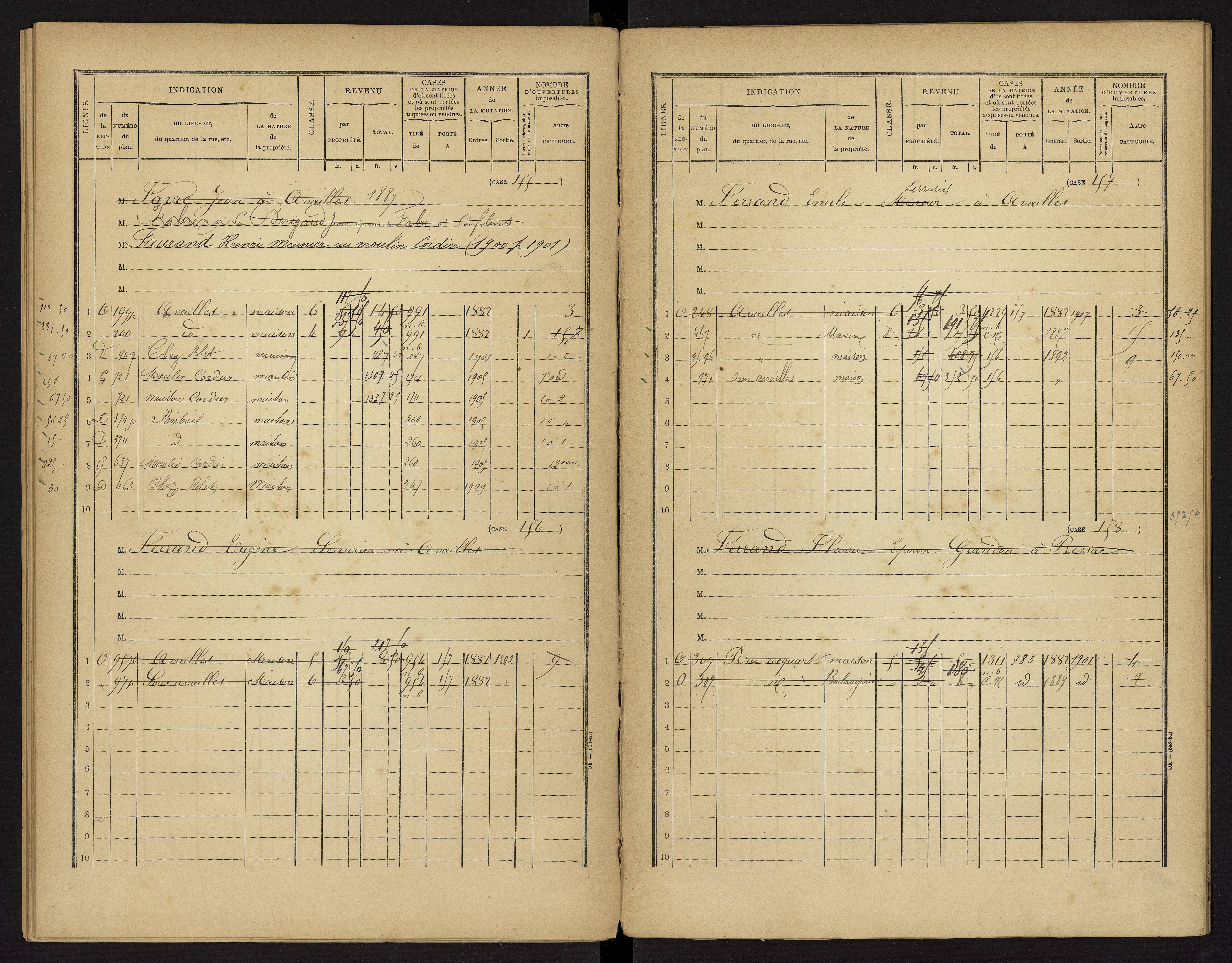 Availles-Limouzine - FRAD086_cadastre Cases 1-496 
