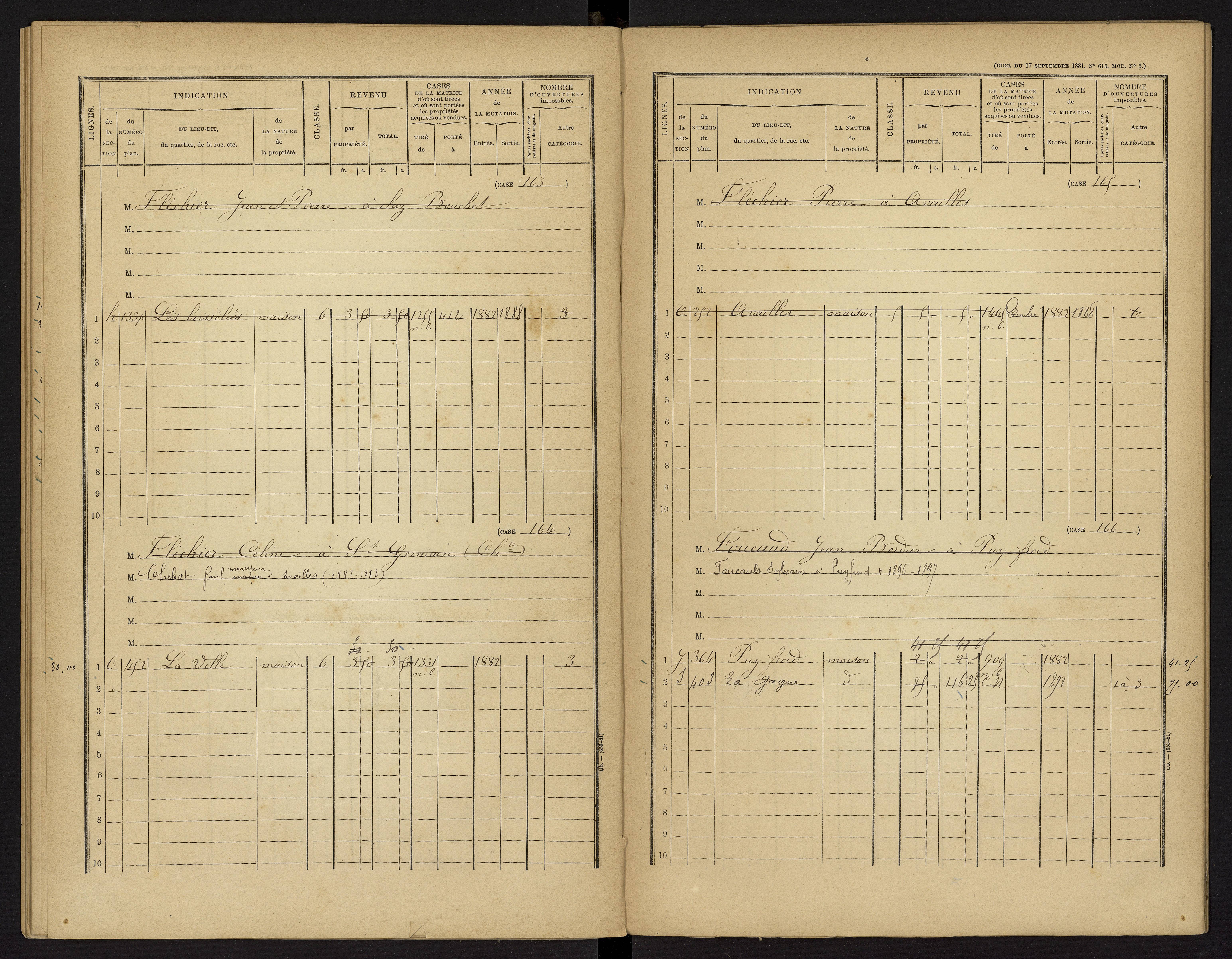Availles-Limouzine - FRAD086_cadastre Cases 1-496 