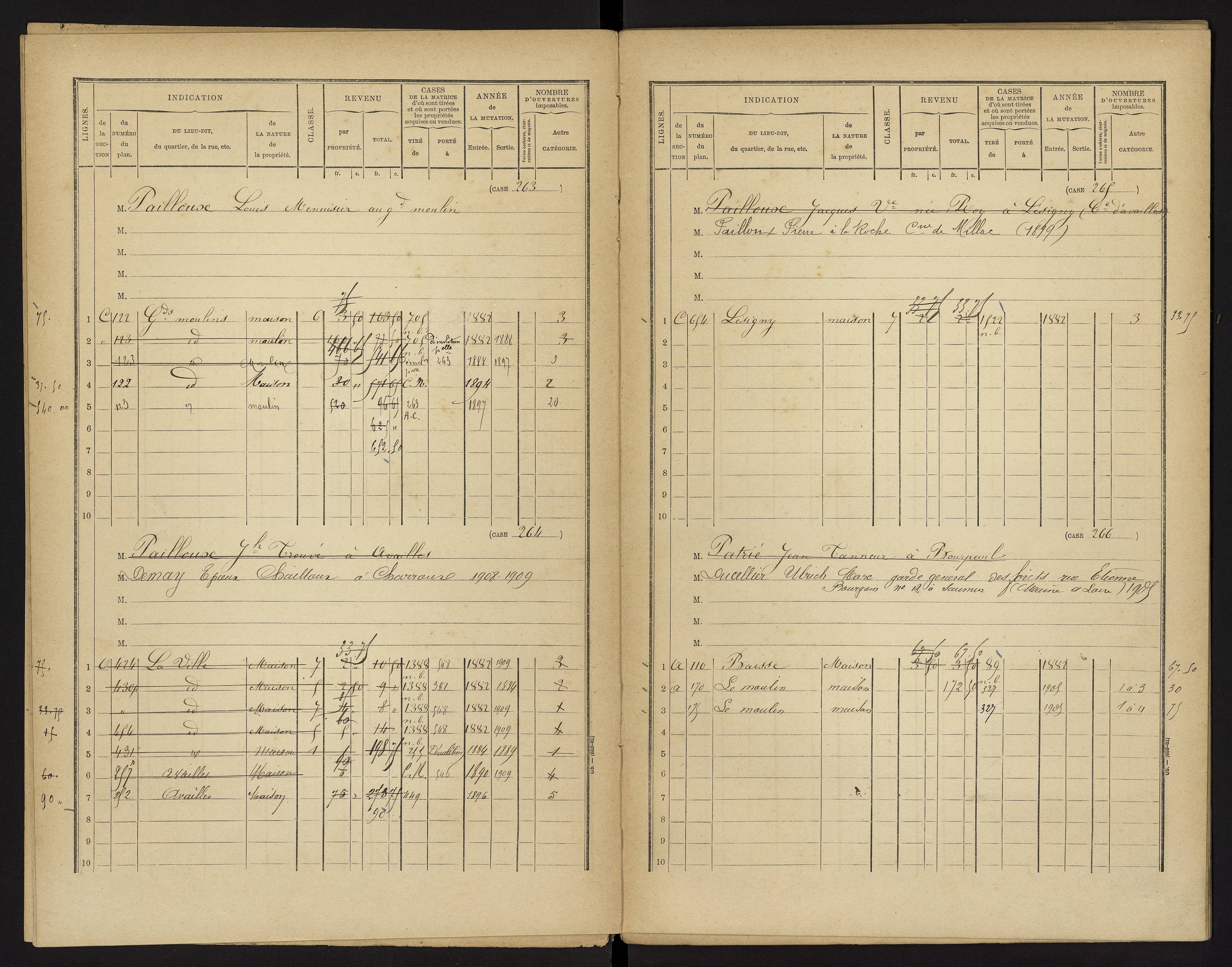 Availles-Limouzine - FRAD086_cadastre Cases 1-496 