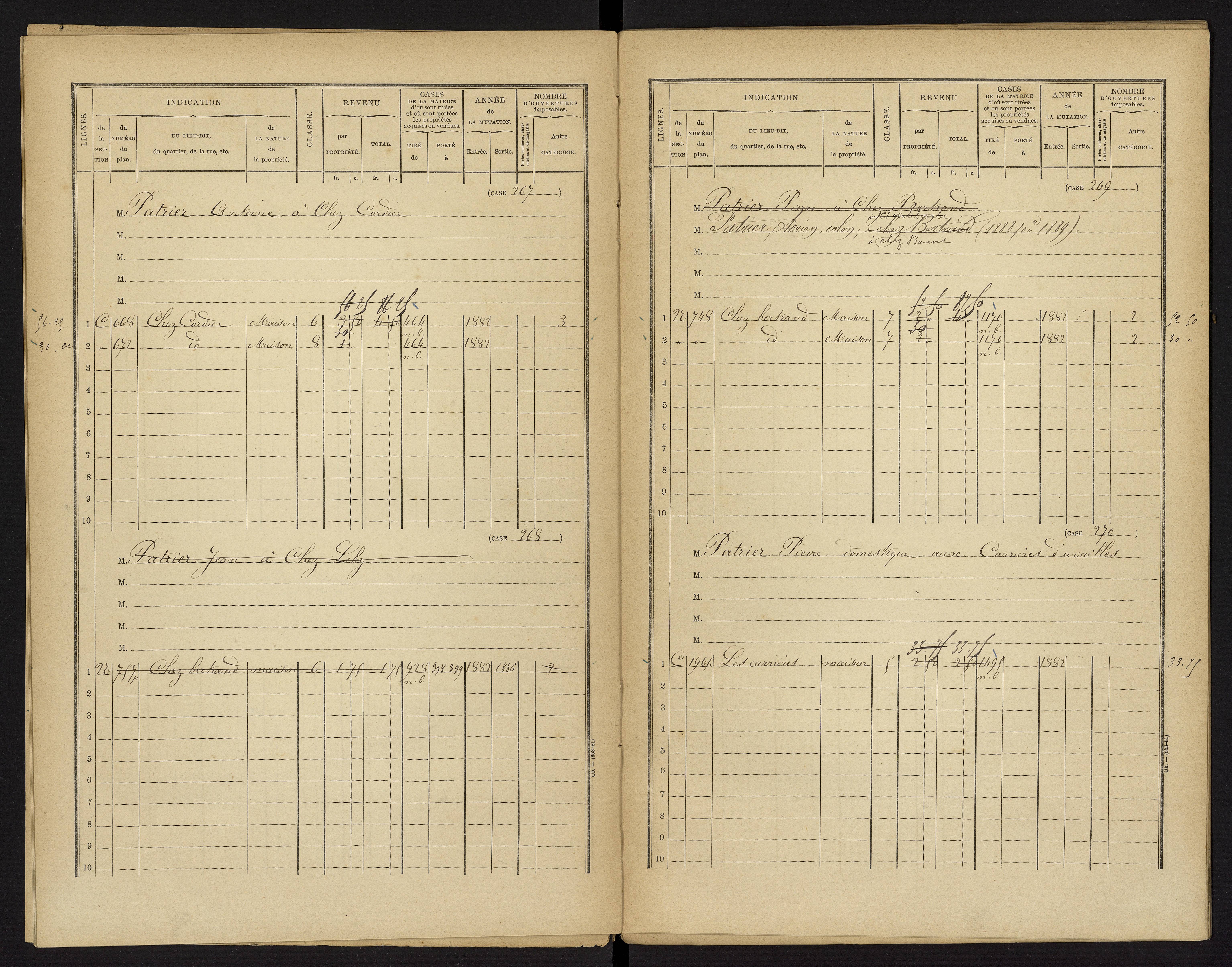 Availles-Limouzine - FRAD086_cadastre Cases 1-496 