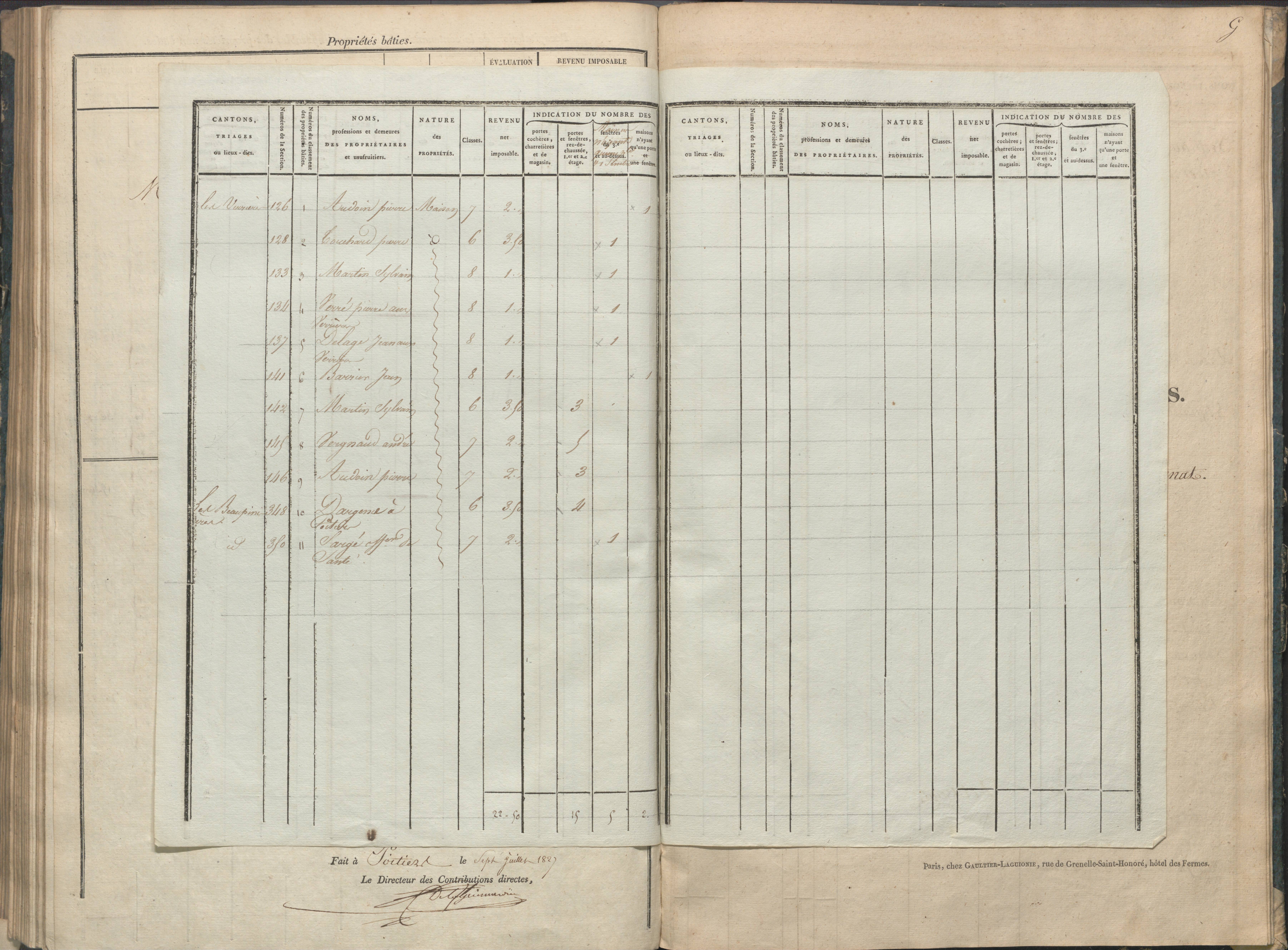 Availles-Limouzine - FRAD086_cadastre Sections A-G 