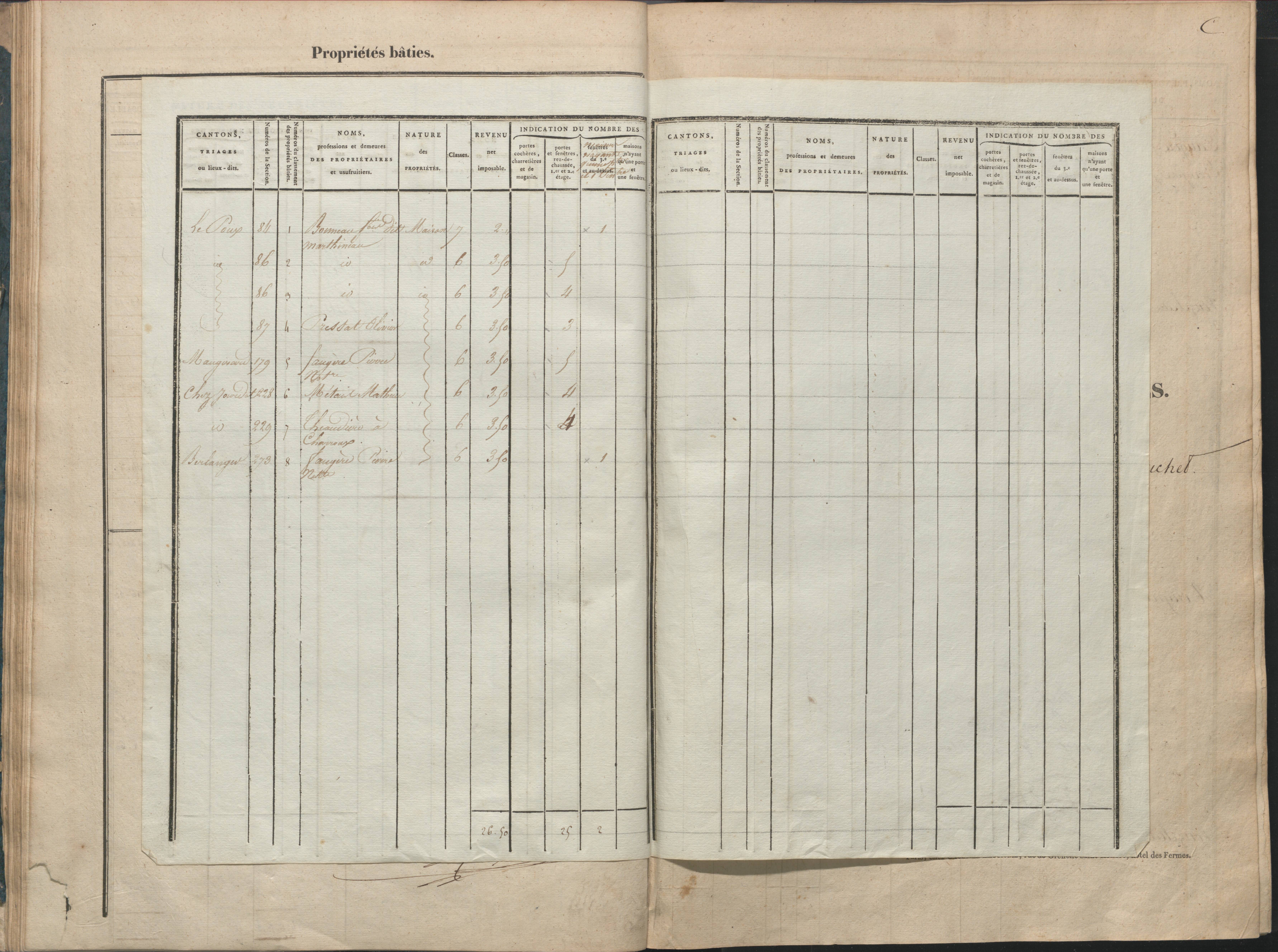 Availles-Limouzine - FRAD086_cadastre Sections A-G 