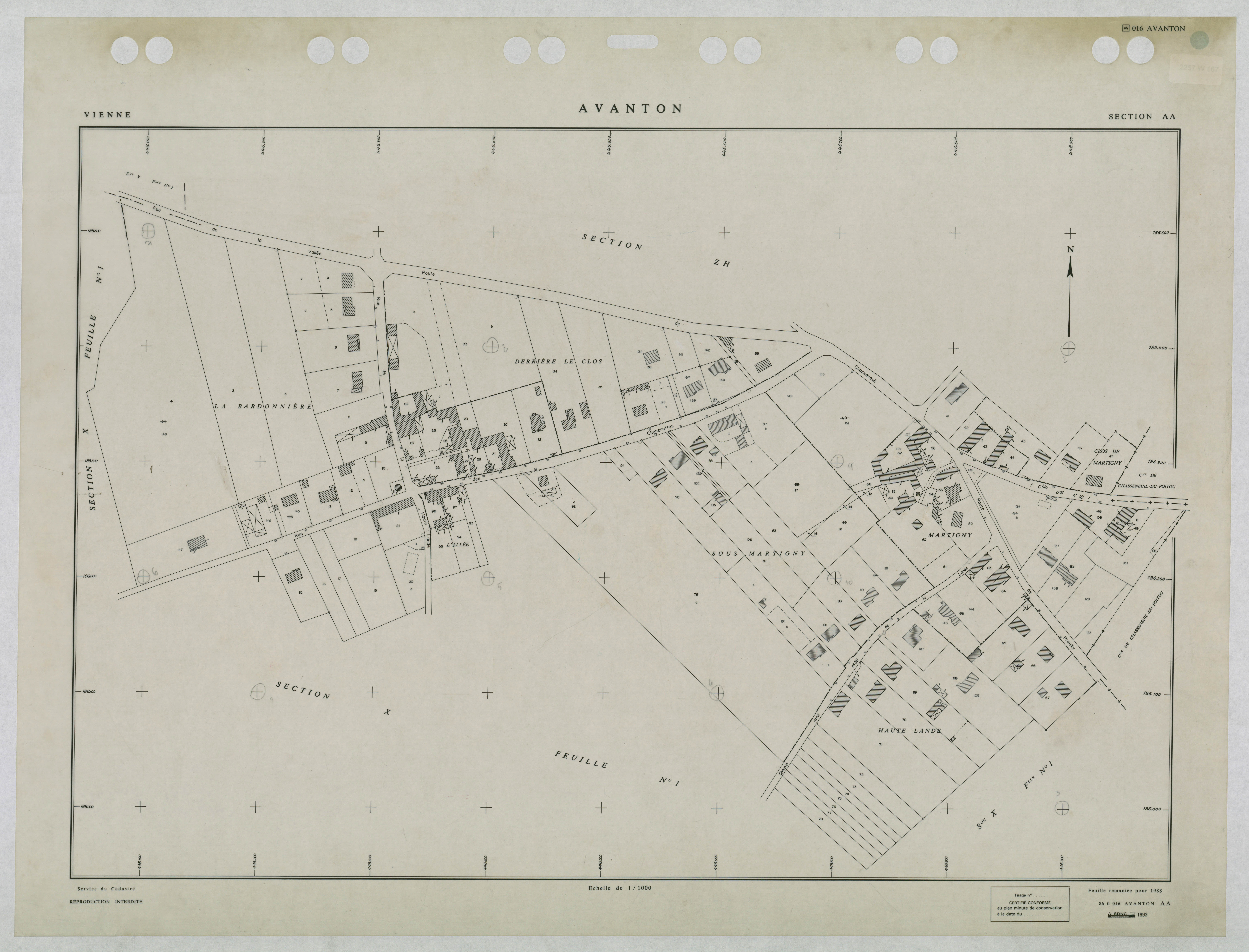 Avanton - FRAD086_cadastre Plans remaniés 