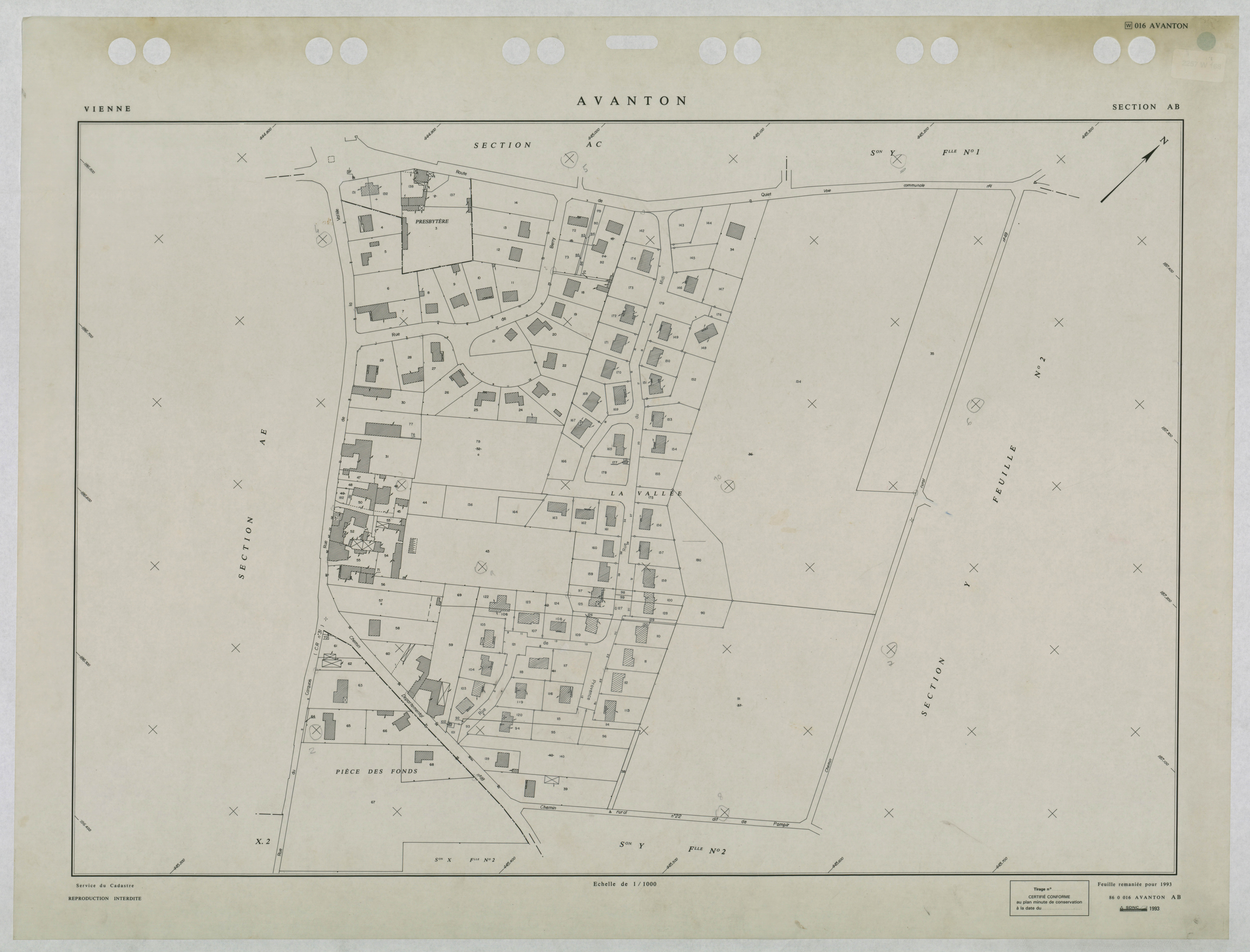 Avanton - FRAD086_cadastre Plans remaniés 