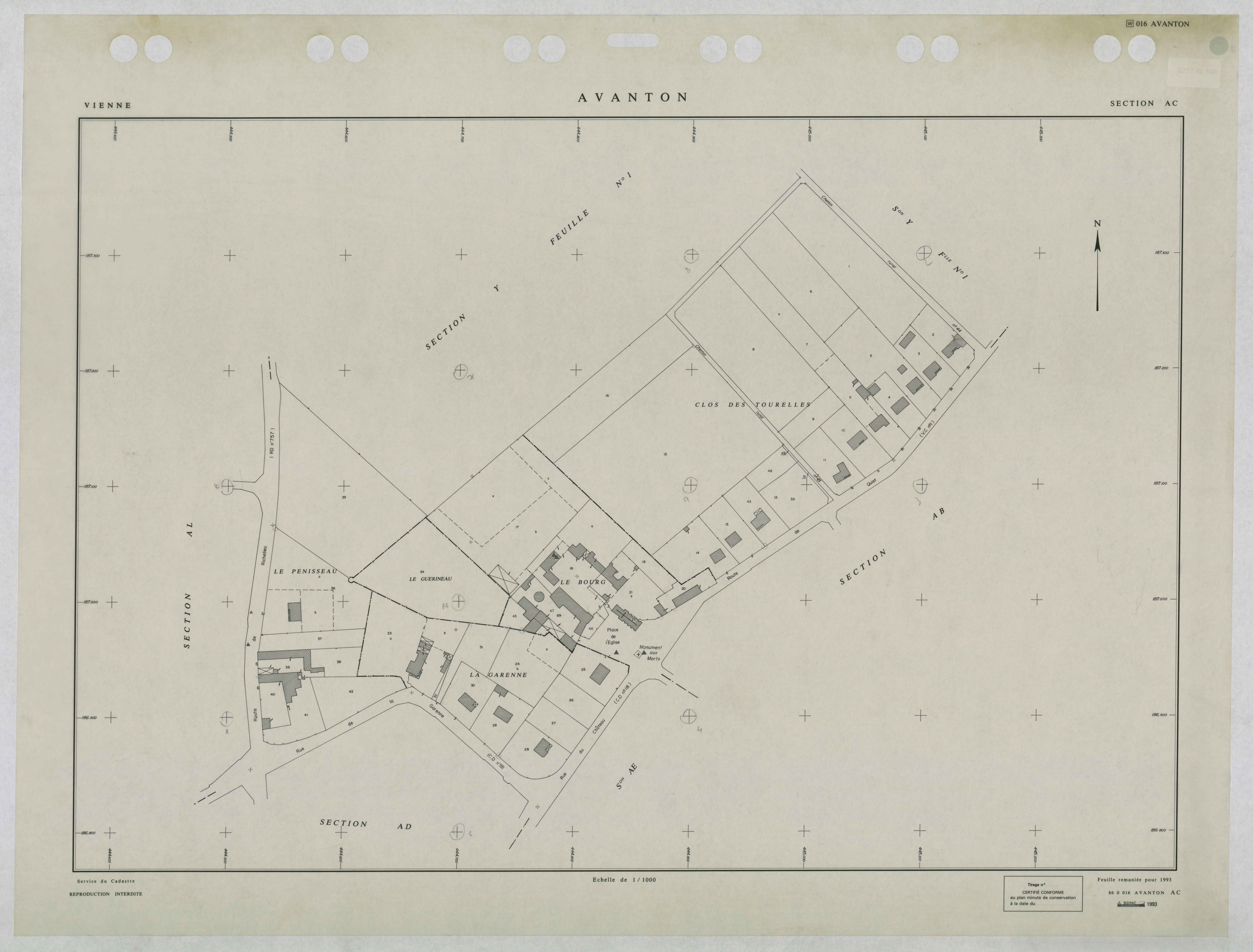 Avanton - FRAD086_cadastre Plans remaniés 
