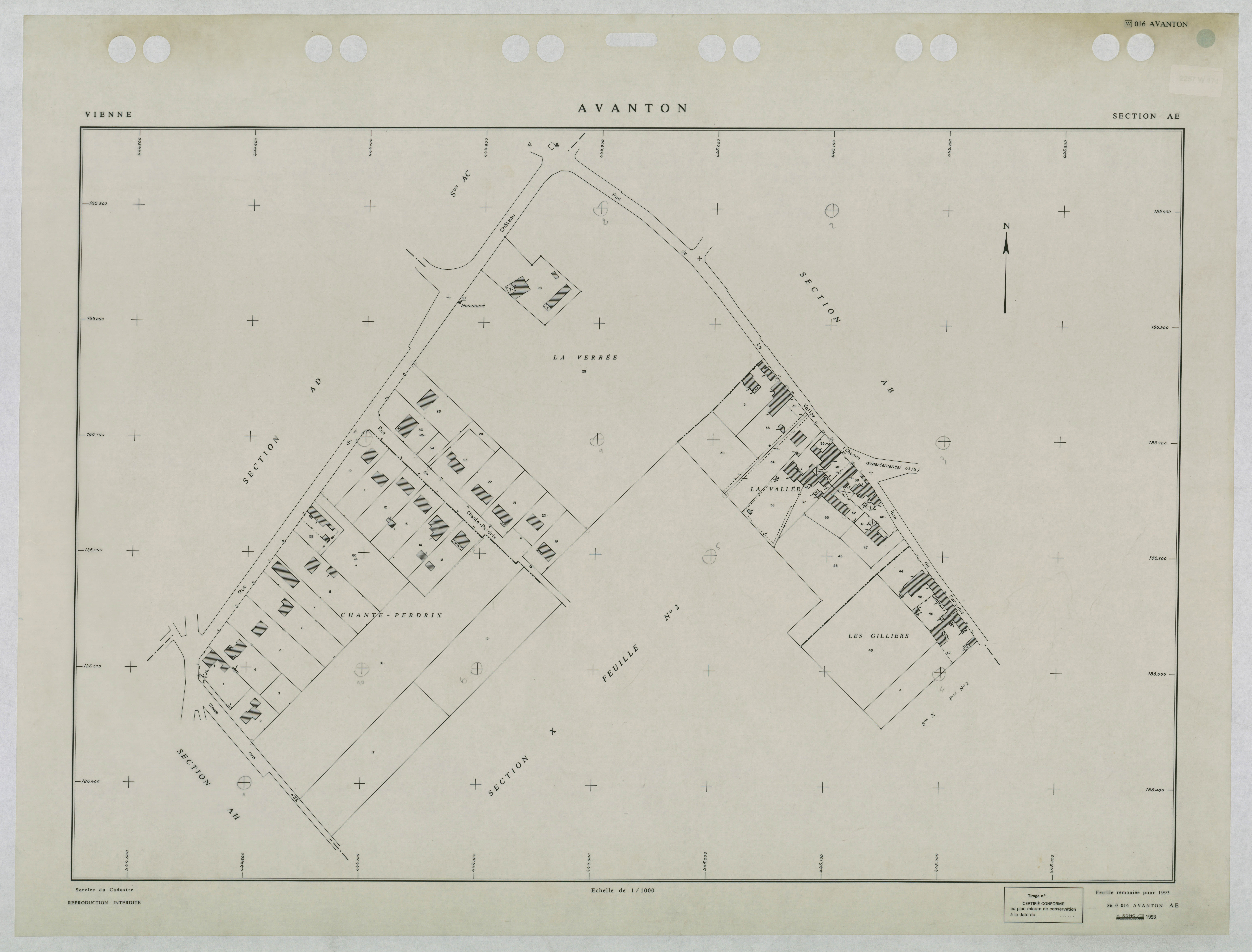 Avanton - FRAD086_cadastre Plans remaniés 