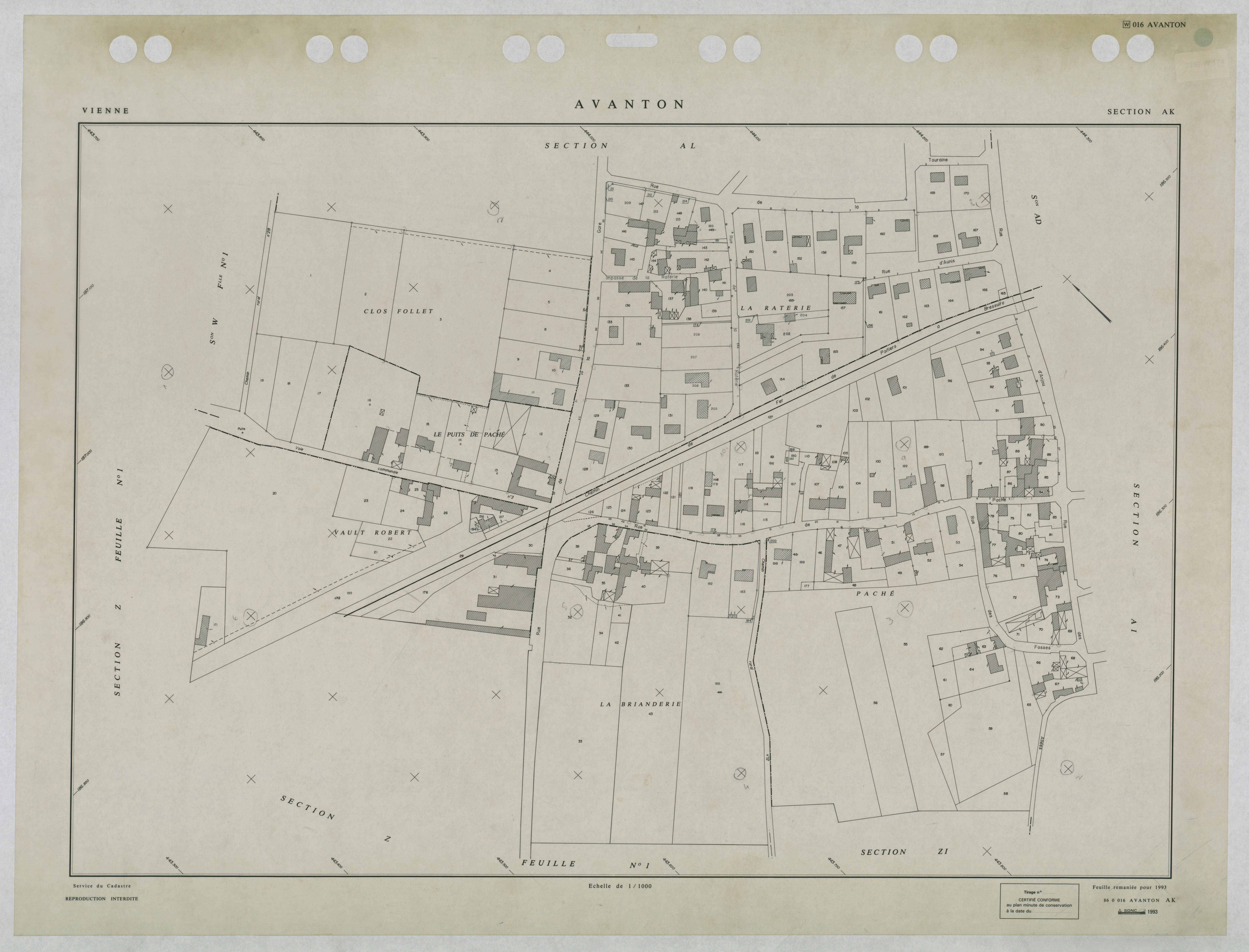 Avanton - FRAD086_cadastre Plans remaniés 