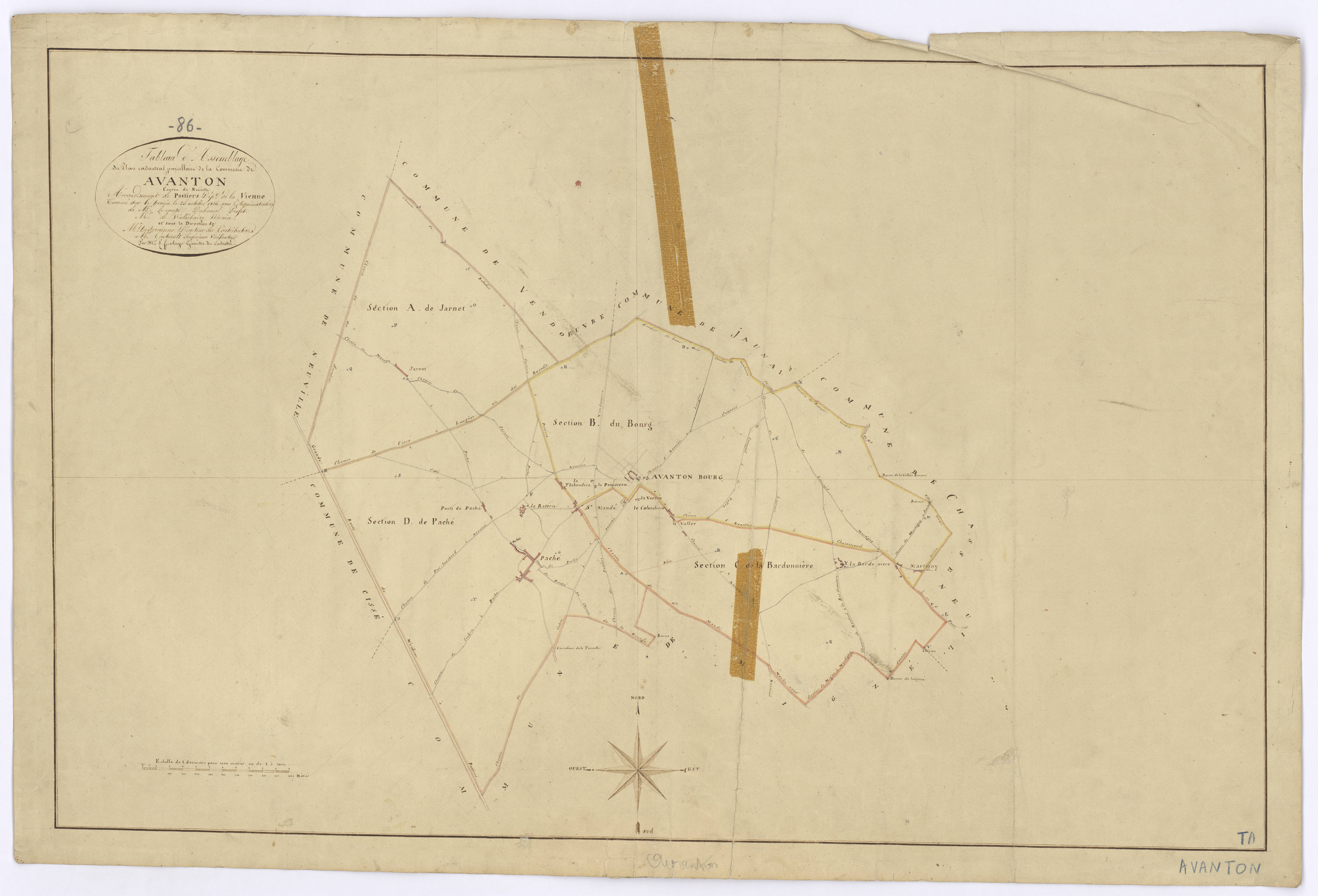 Avanton - FRAD086_cadastre Plans 
