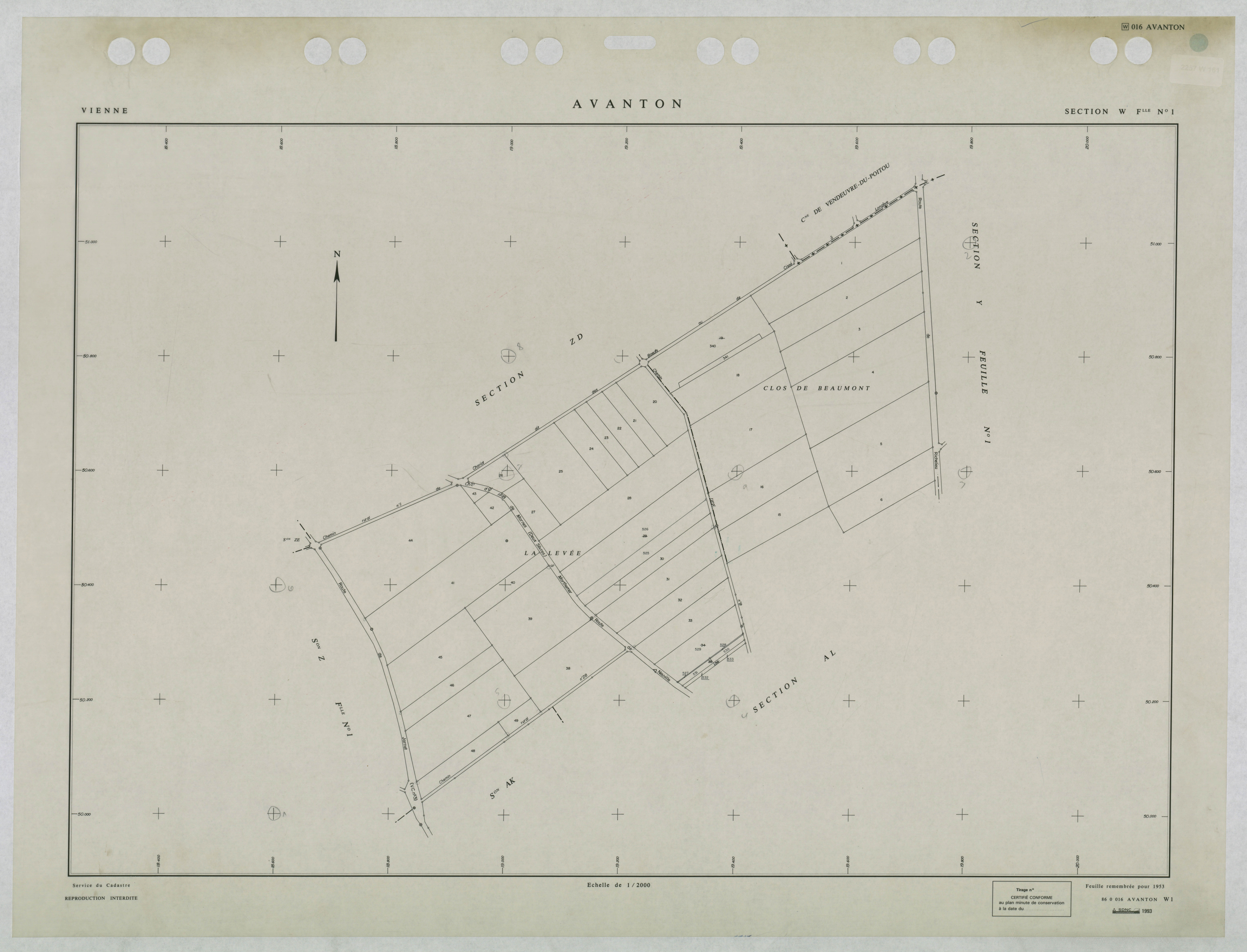Avanton - FRAD086_cadastre Plans remembrés 