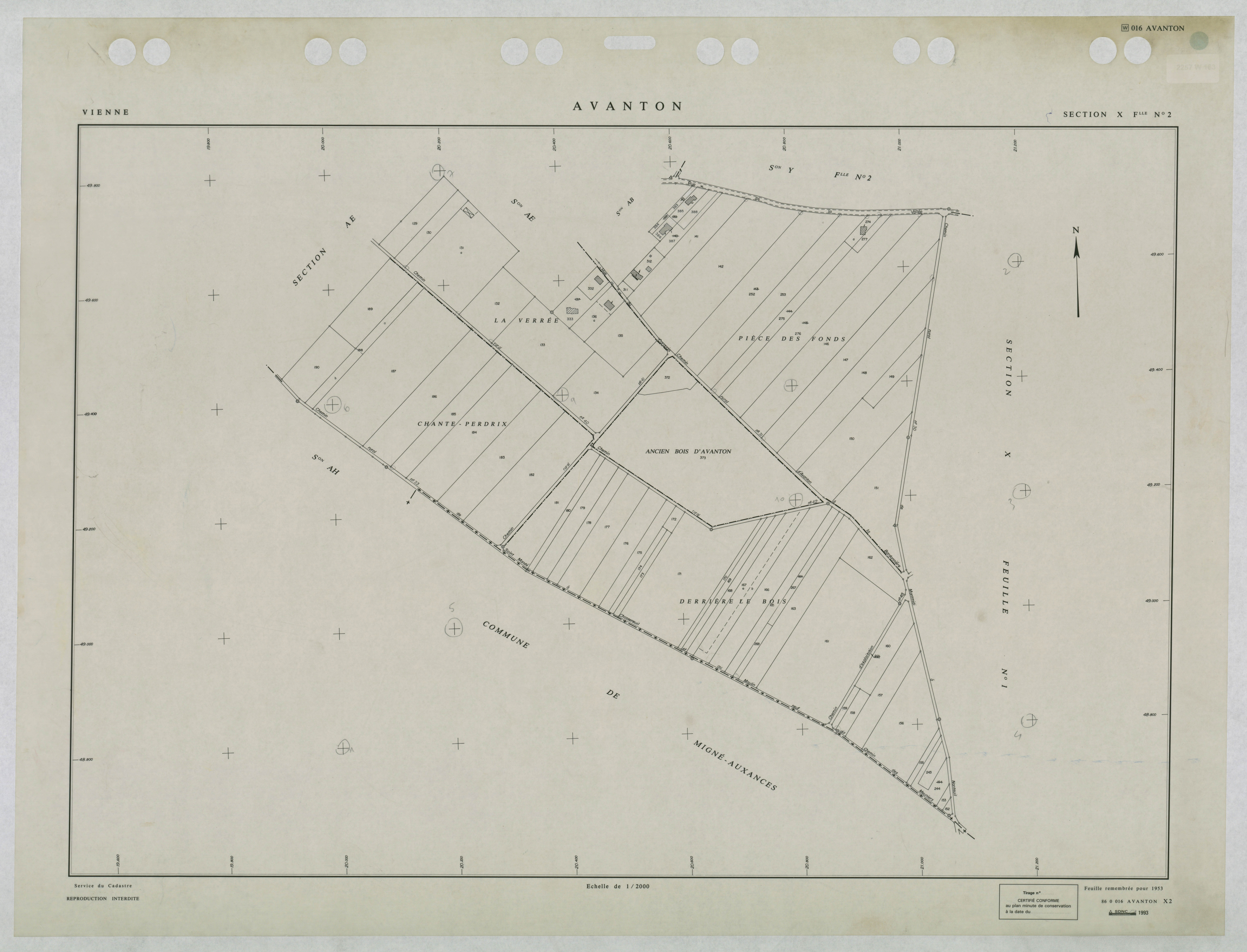 Avanton - FRAD086_cadastre Plans remembrés 