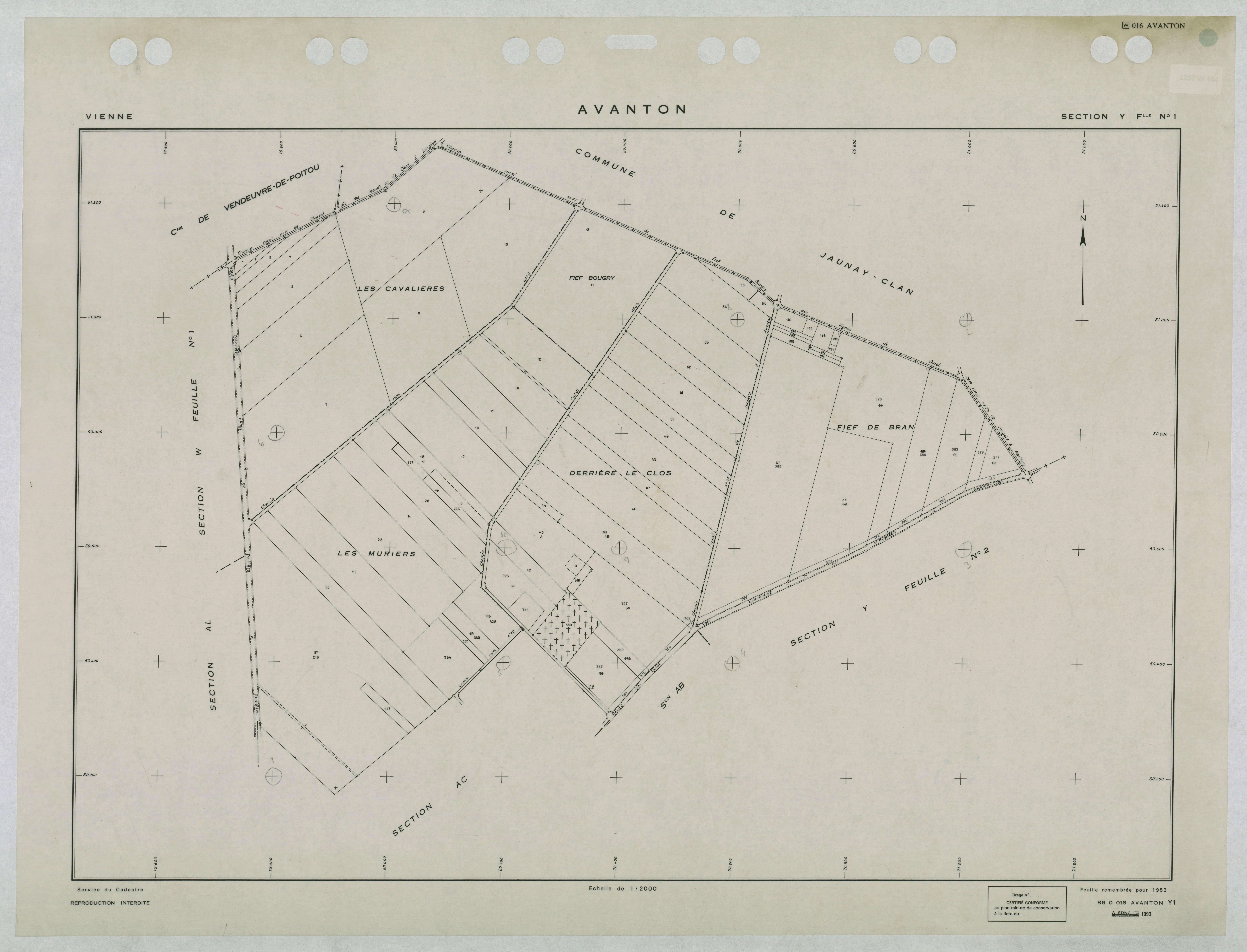 Avanton - FRAD086_cadastre Plans remembrés 