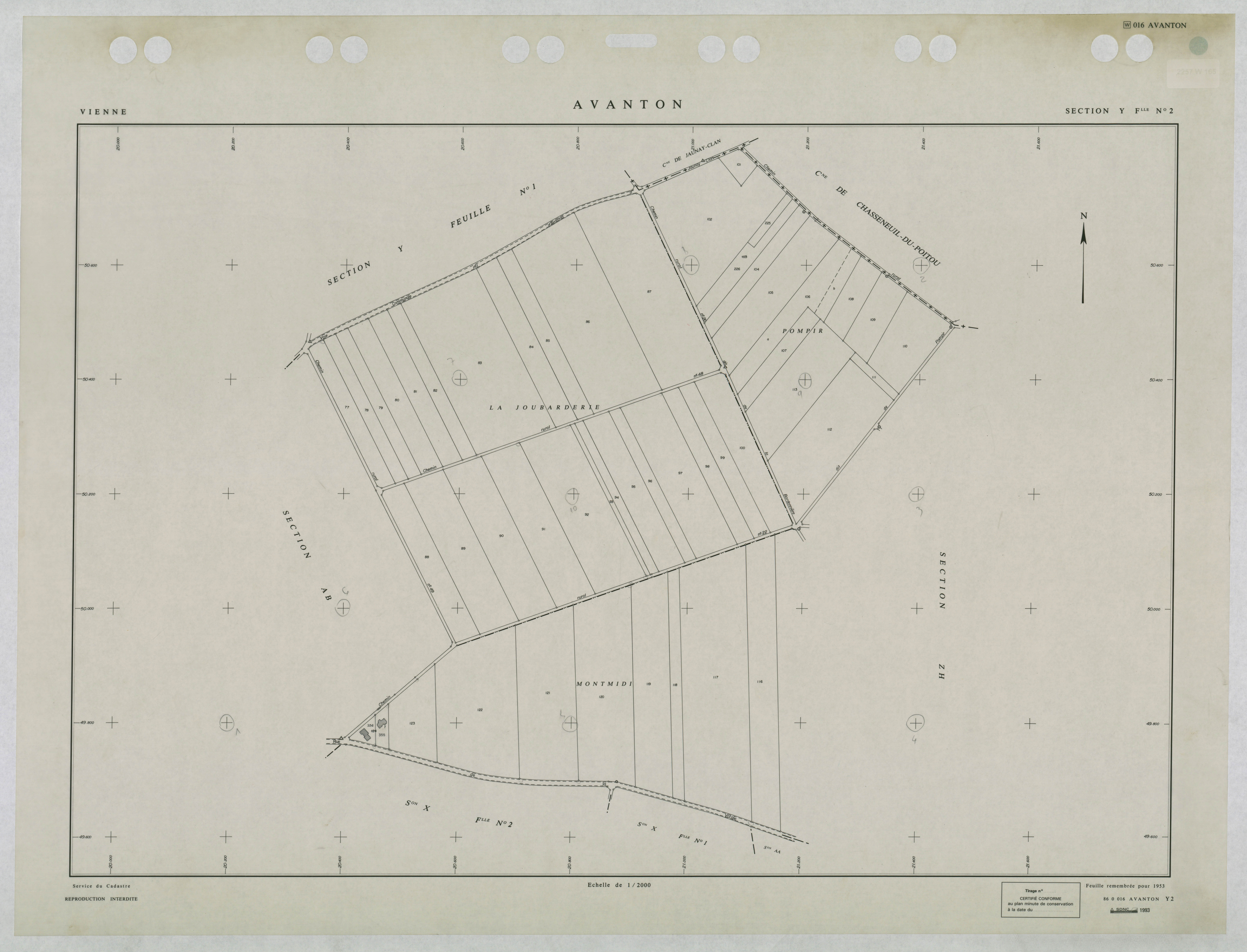 Avanton - FRAD086_cadastre Plans remembrés 