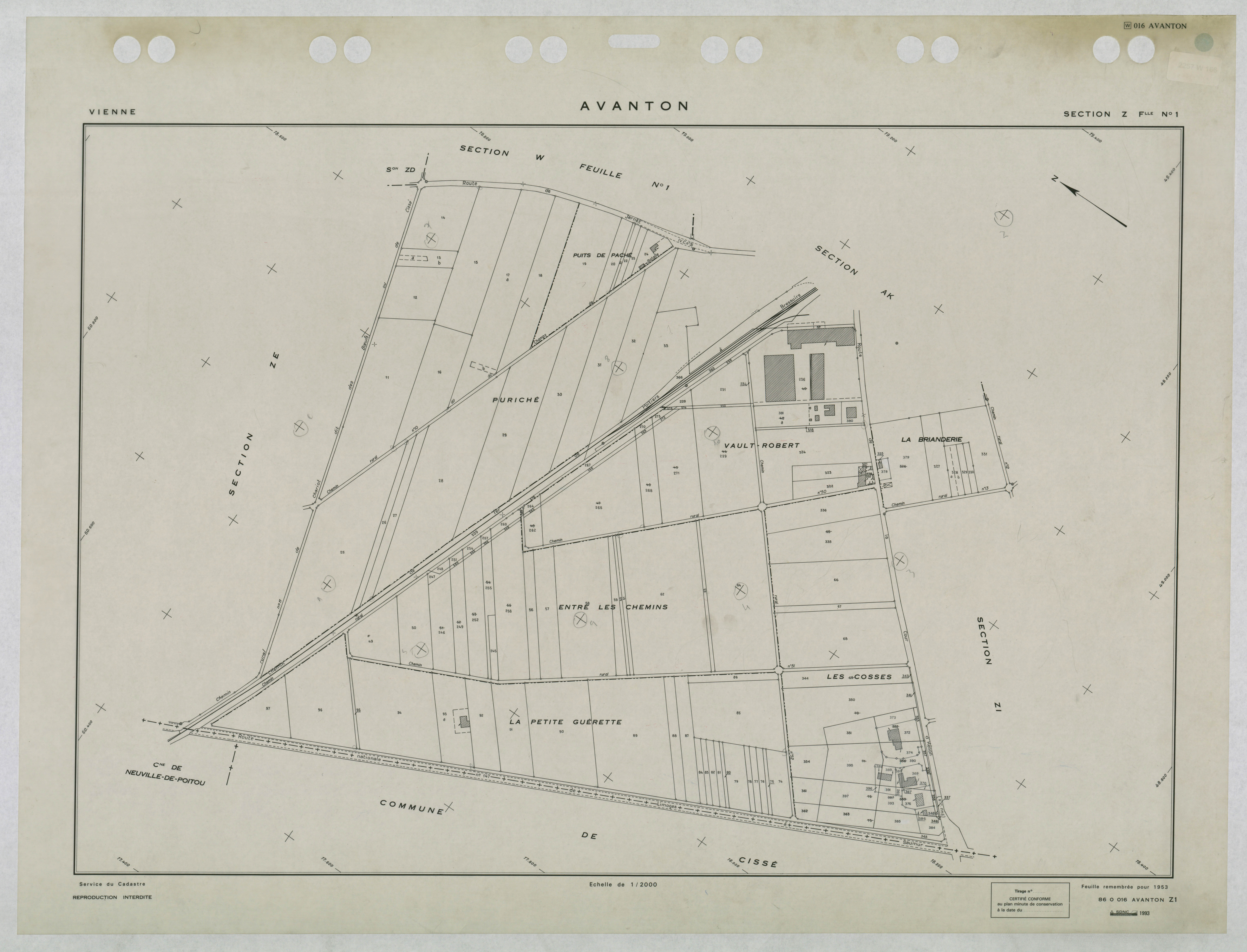Avanton - FRAD086_cadastre Plans remembrés 