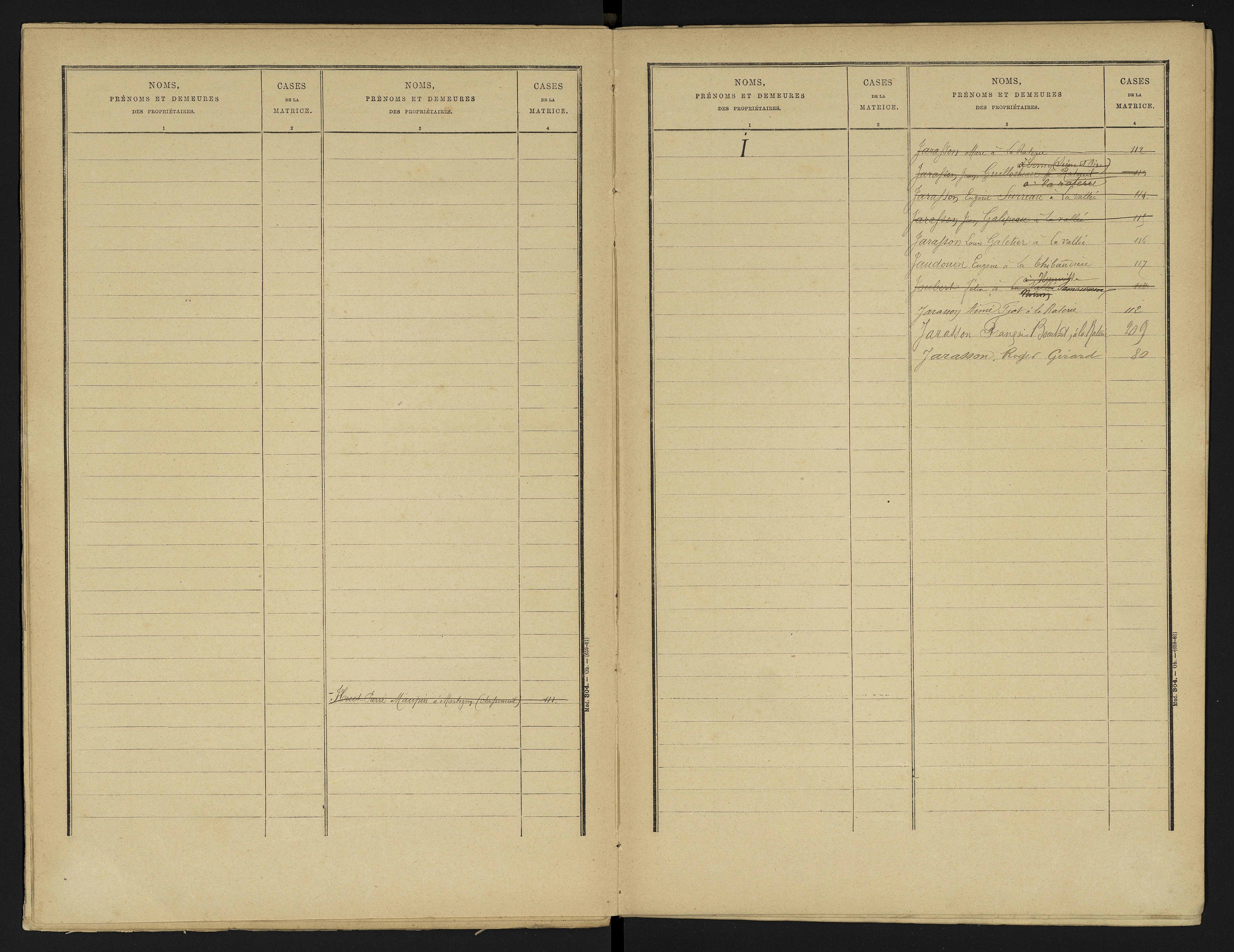 Avanton - FRAD086_cadastre Cases 1-236 