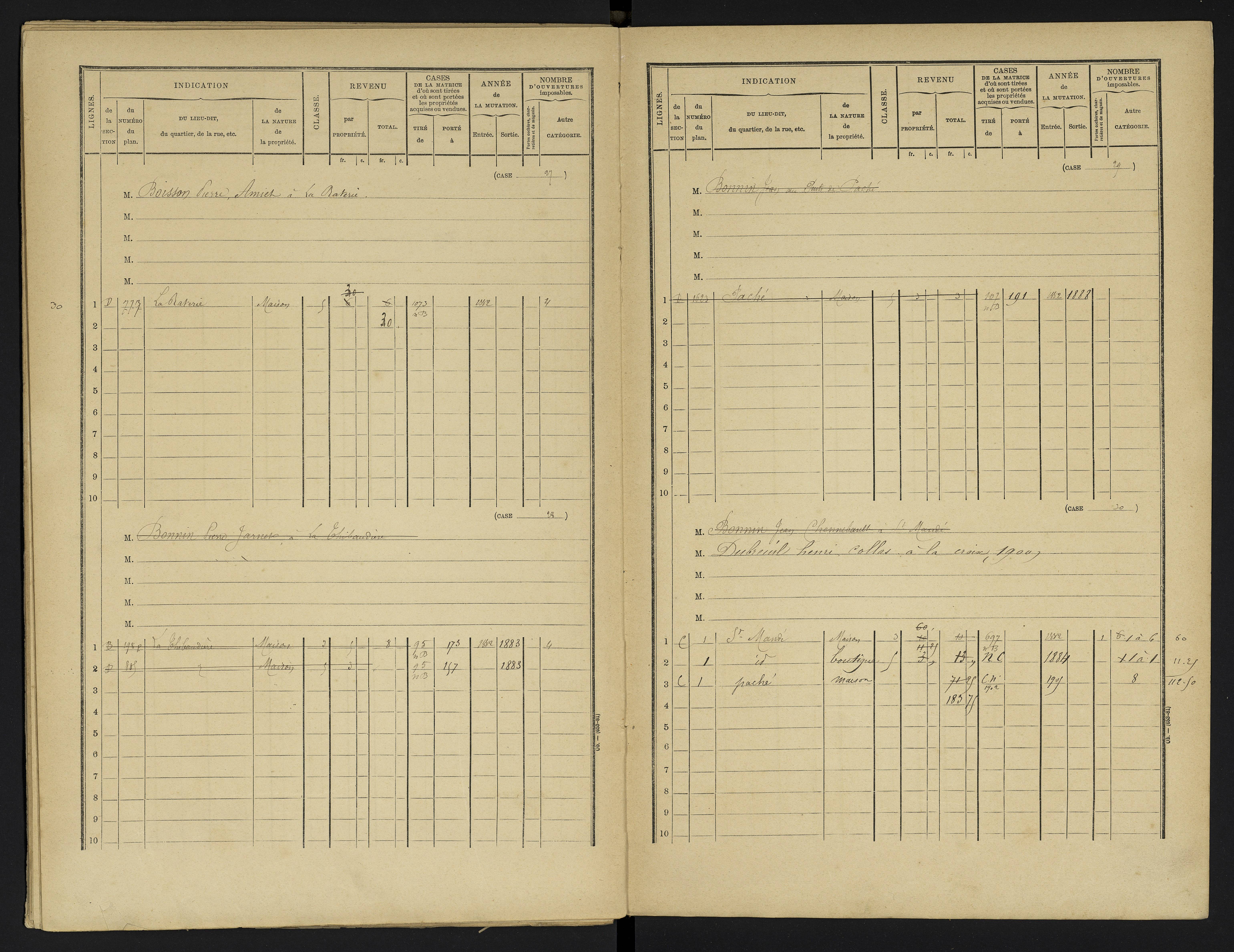 Avanton - FRAD086_cadastre Cases 1-236 