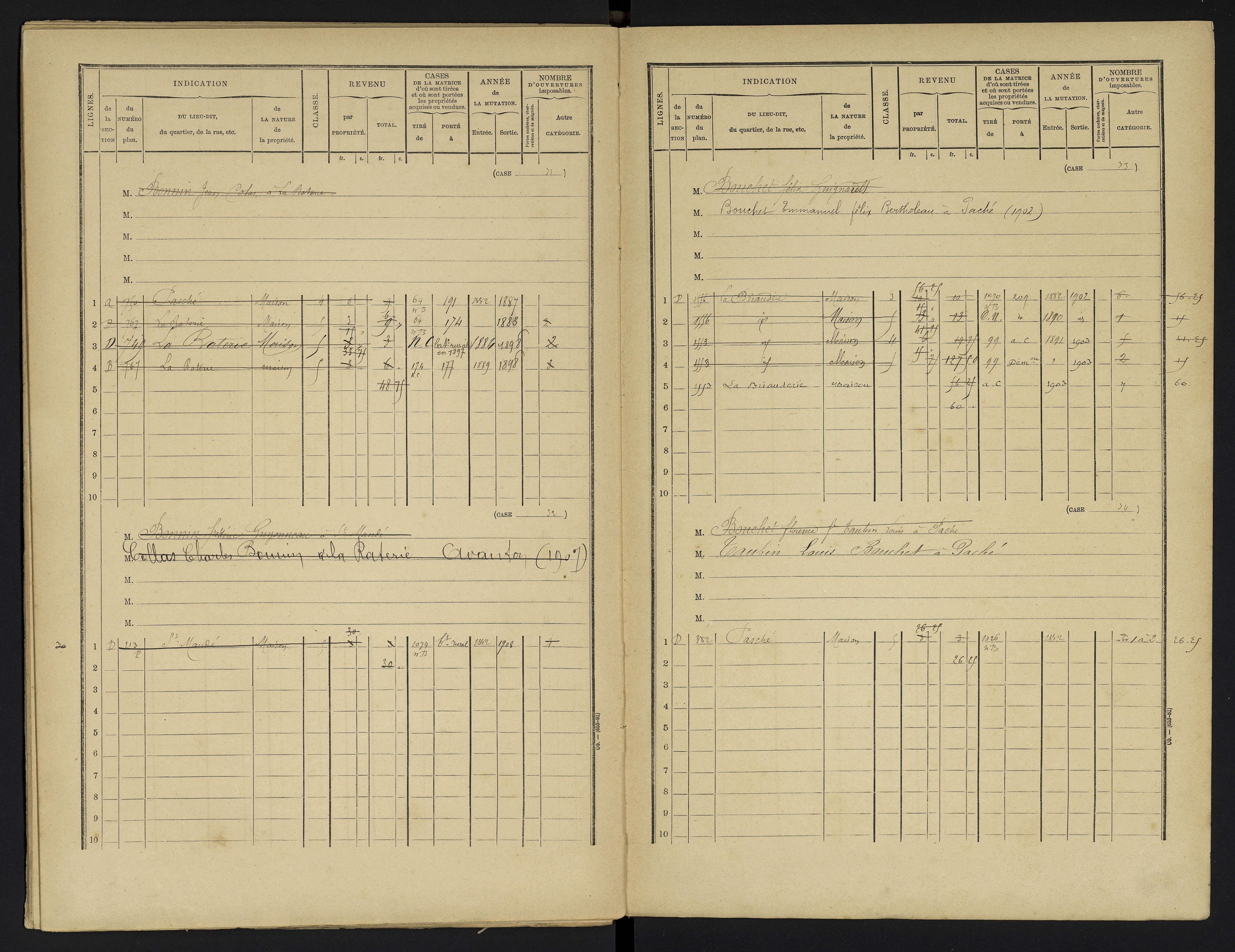 Avanton - FRAD086_cadastre Cases 1-236 