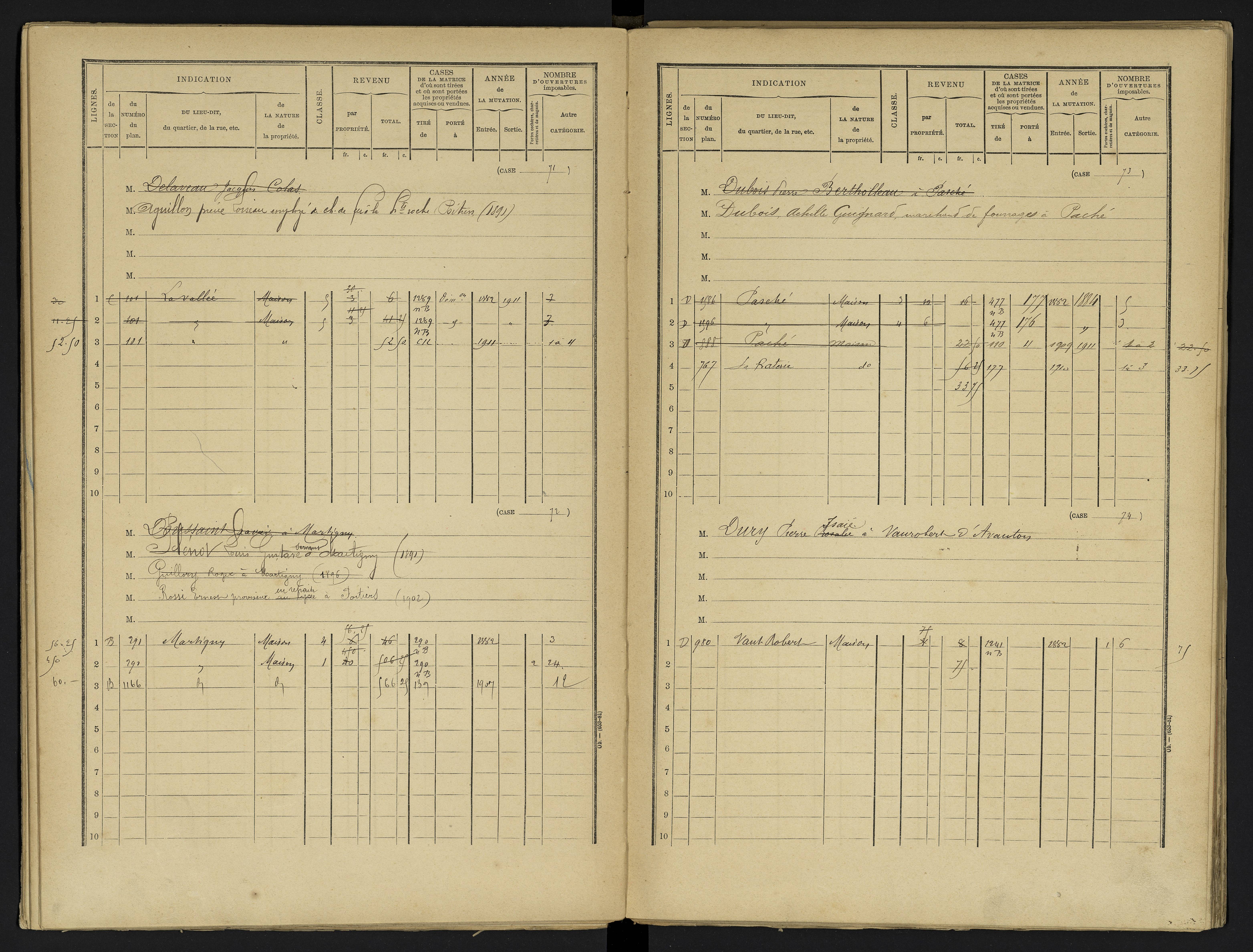 Avanton - FRAD086_cadastre Cases 1-236 