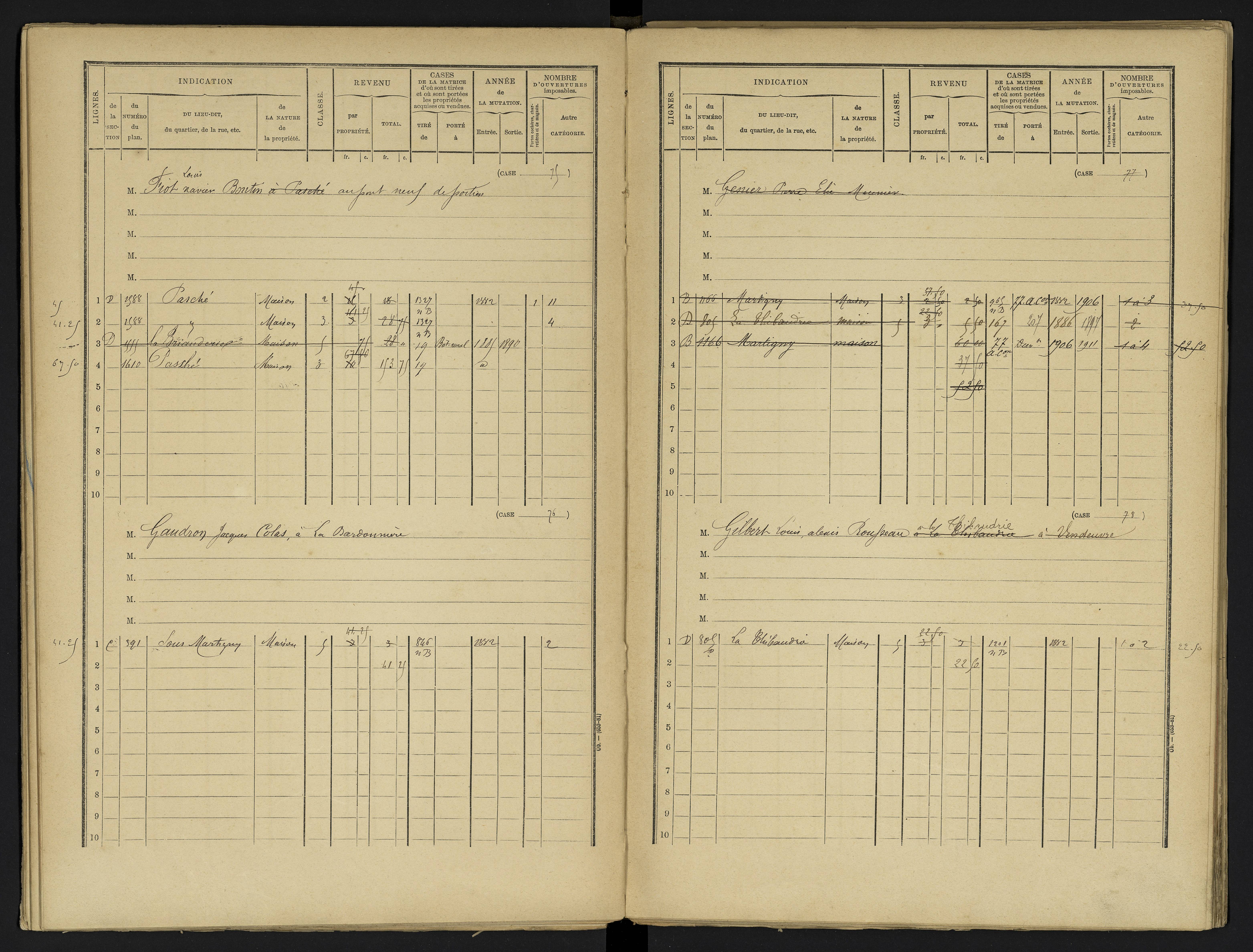 Avanton - FRAD086_cadastre Cases 1-236 