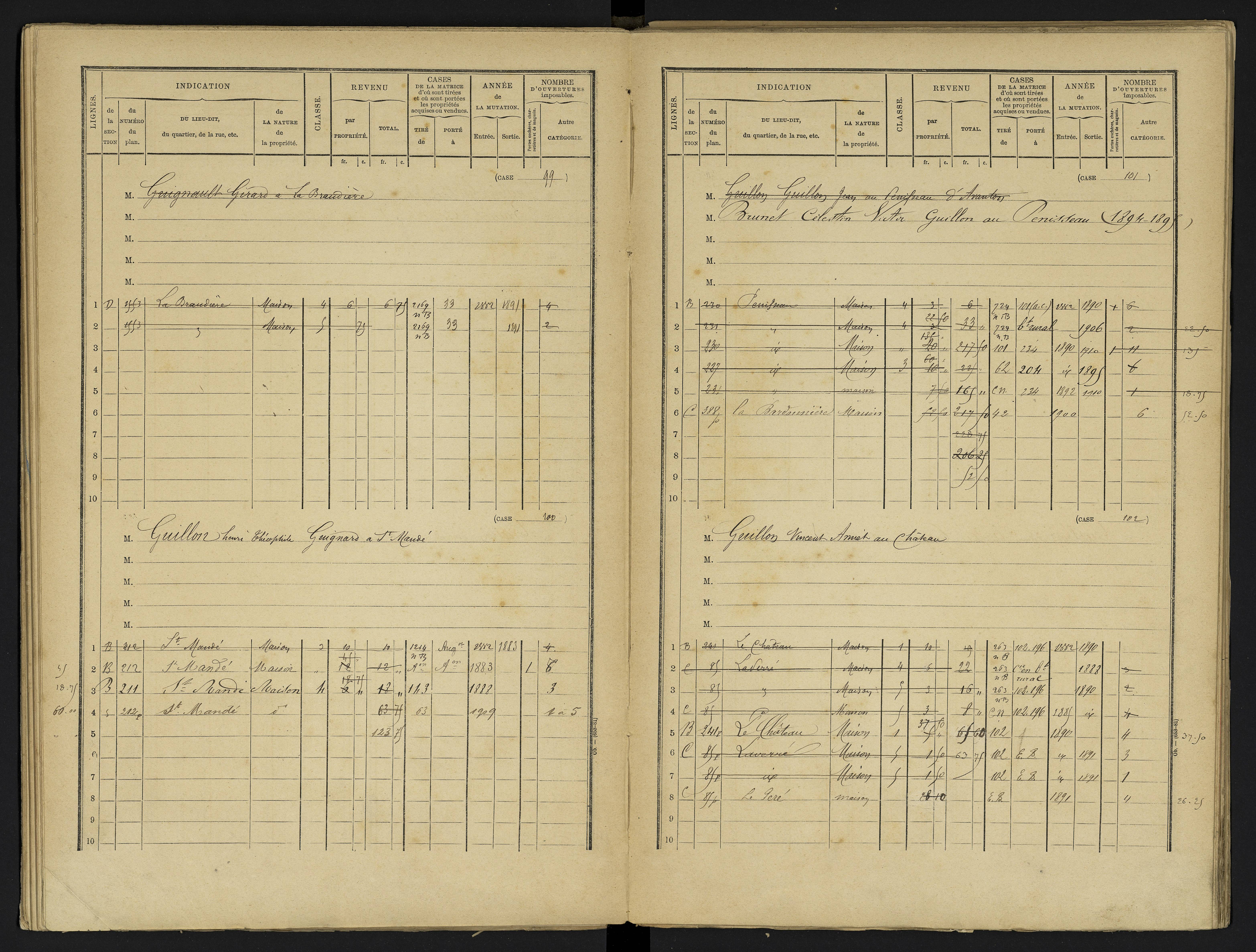 Avanton - FRAD086_cadastre Cases 1-236 