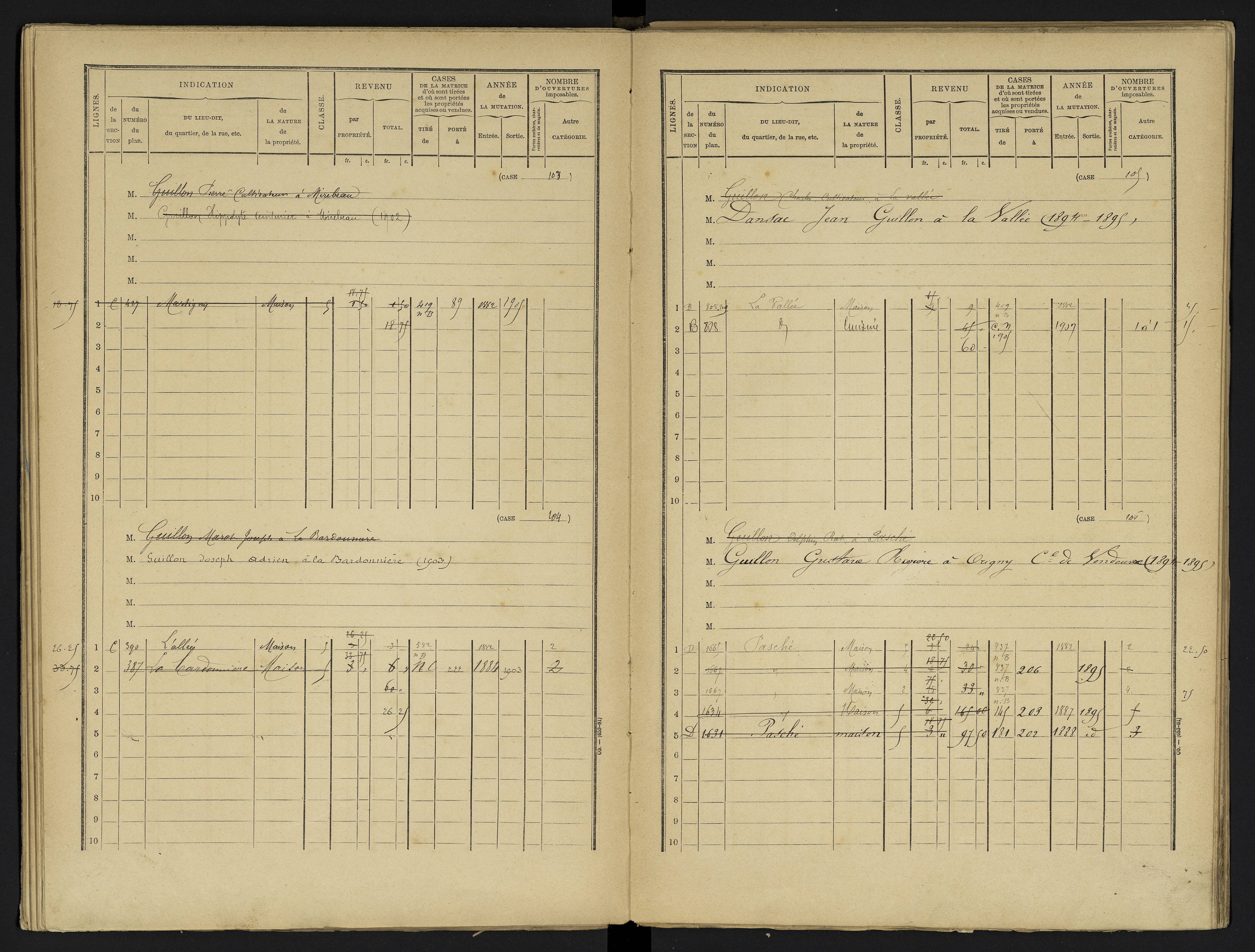 Avanton - FRAD086_cadastre Cases 1-236 