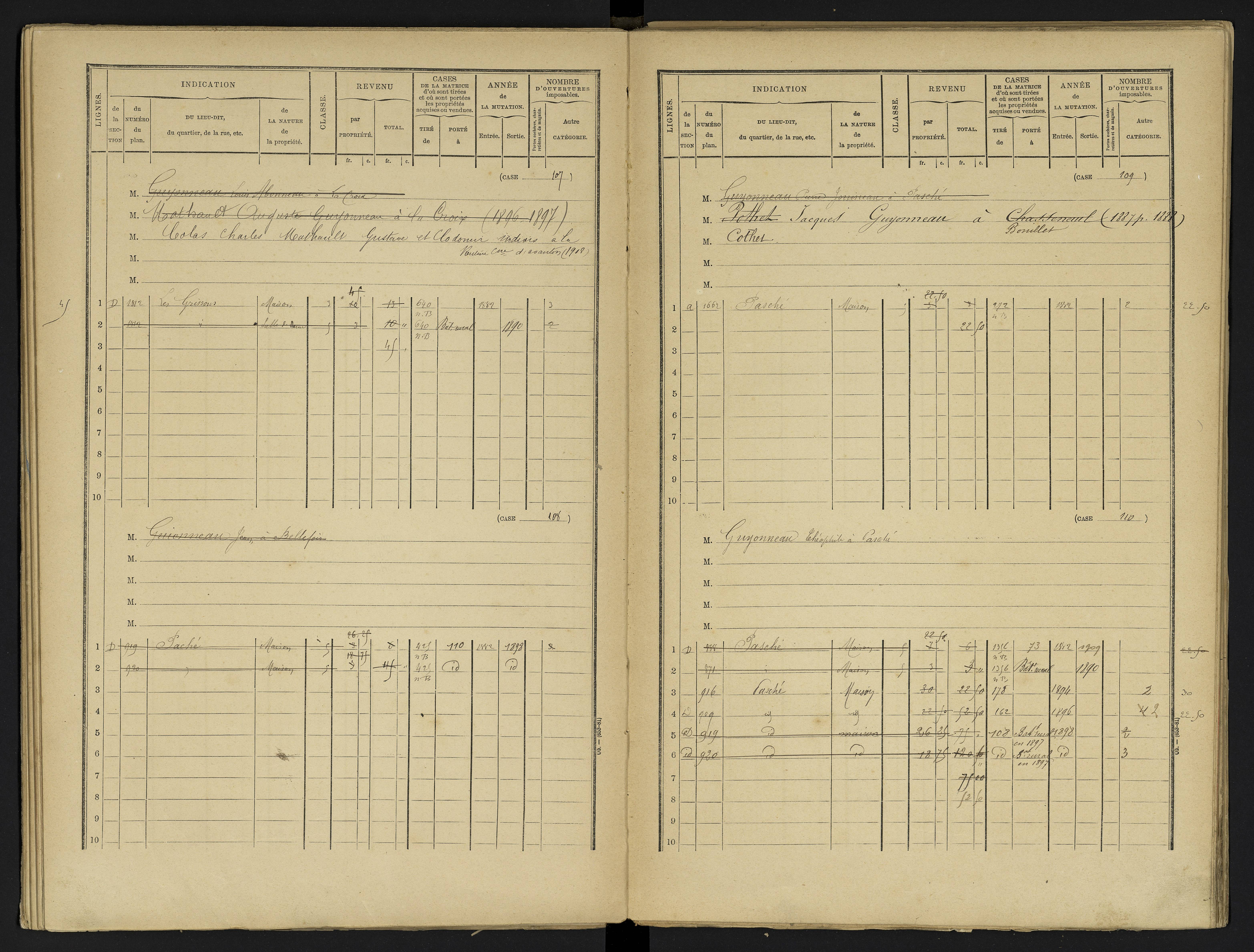 Avanton - FRAD086_cadastre Cases 1-236 