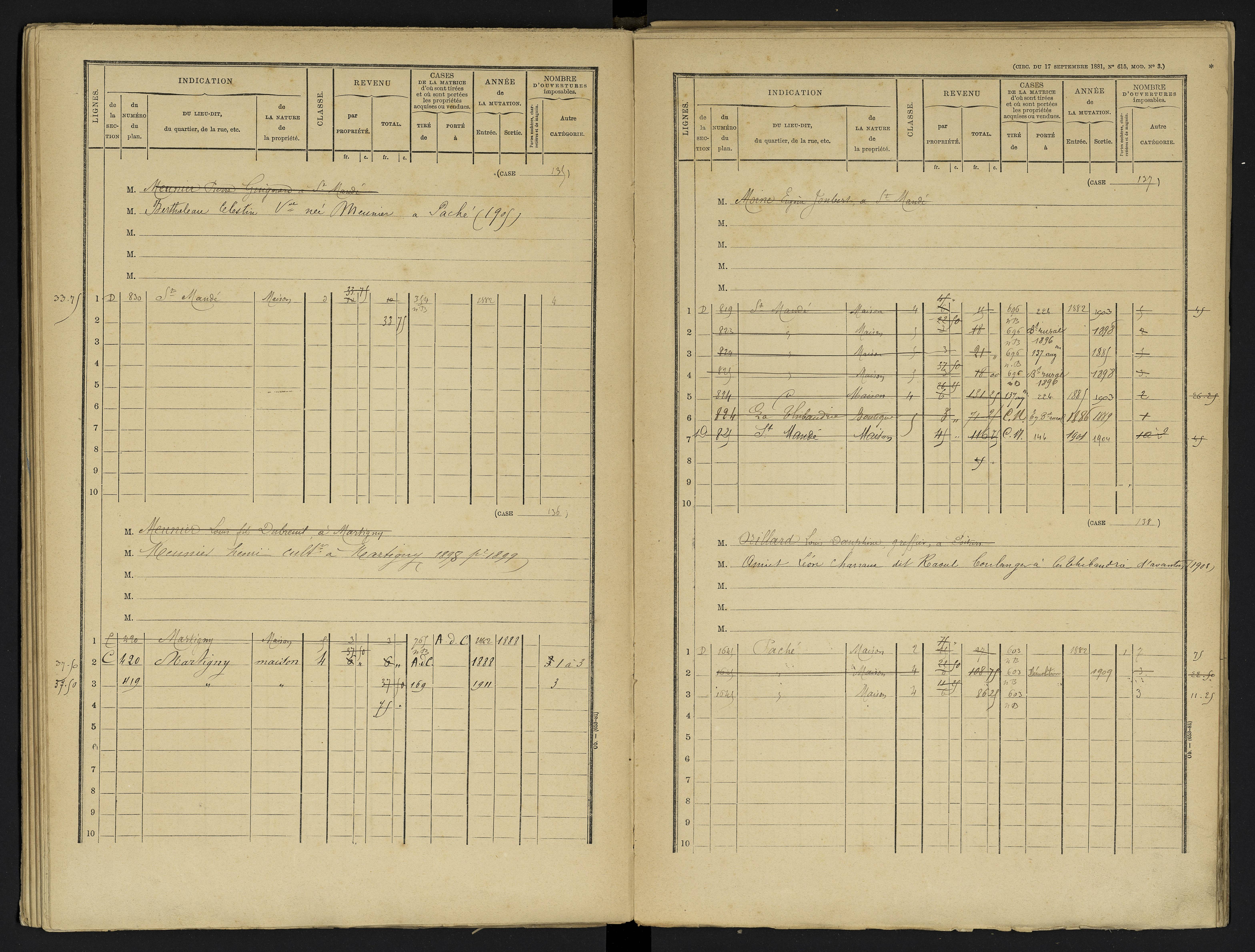 Avanton - FRAD086_cadastre Cases 1-236 