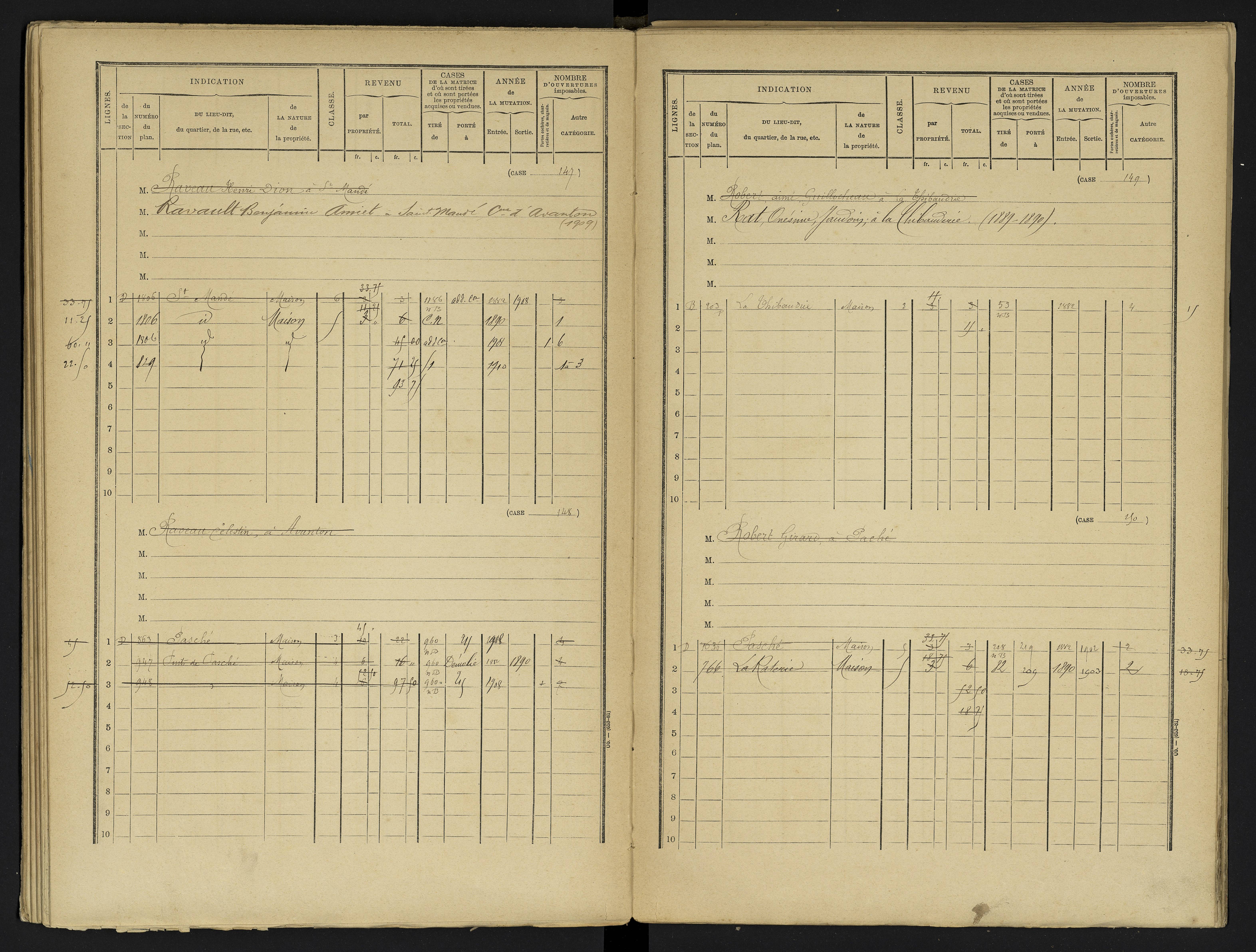 Avanton - FRAD086_cadastre Cases 1-236 