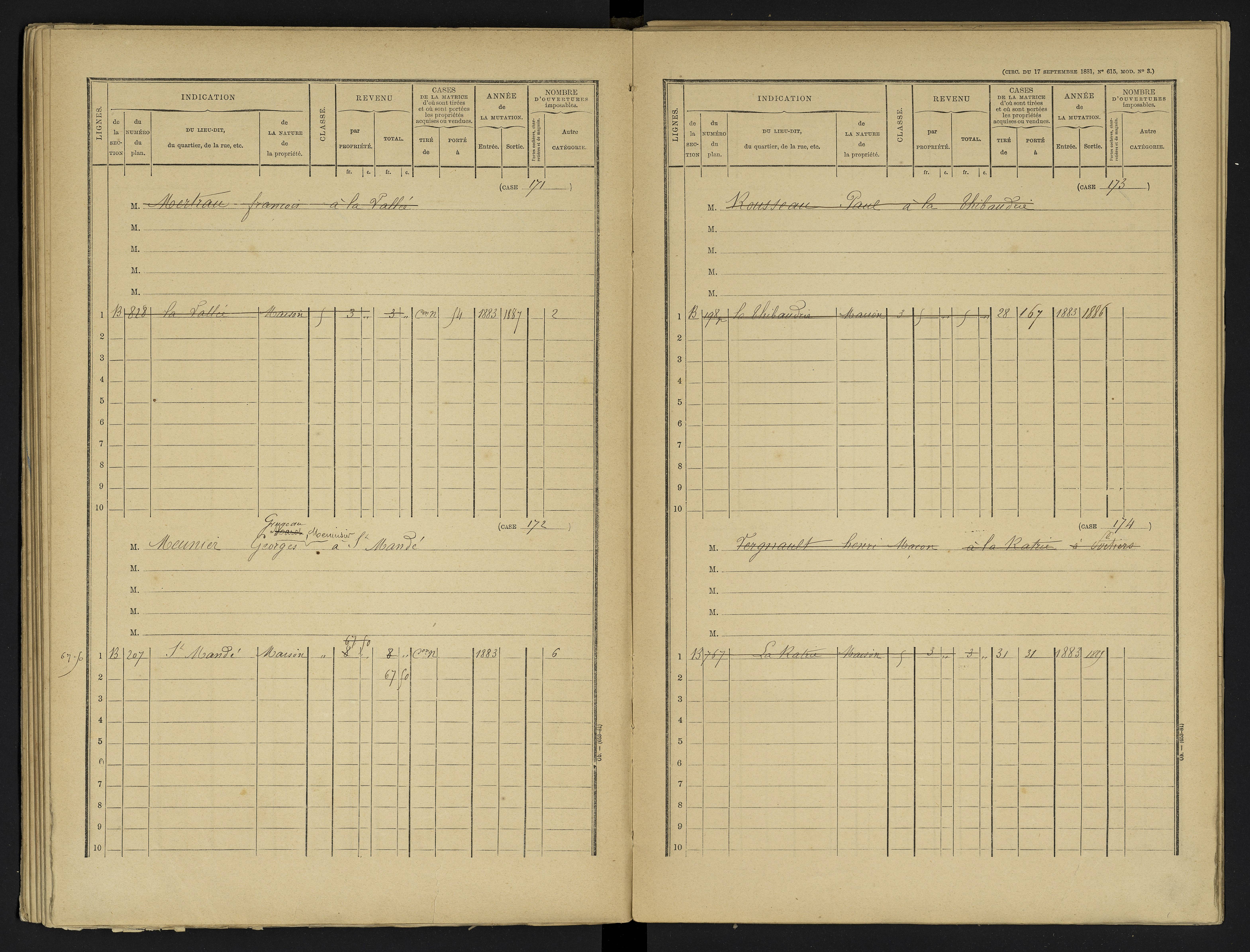 Avanton - FRAD086_cadastre Cases 1-236 