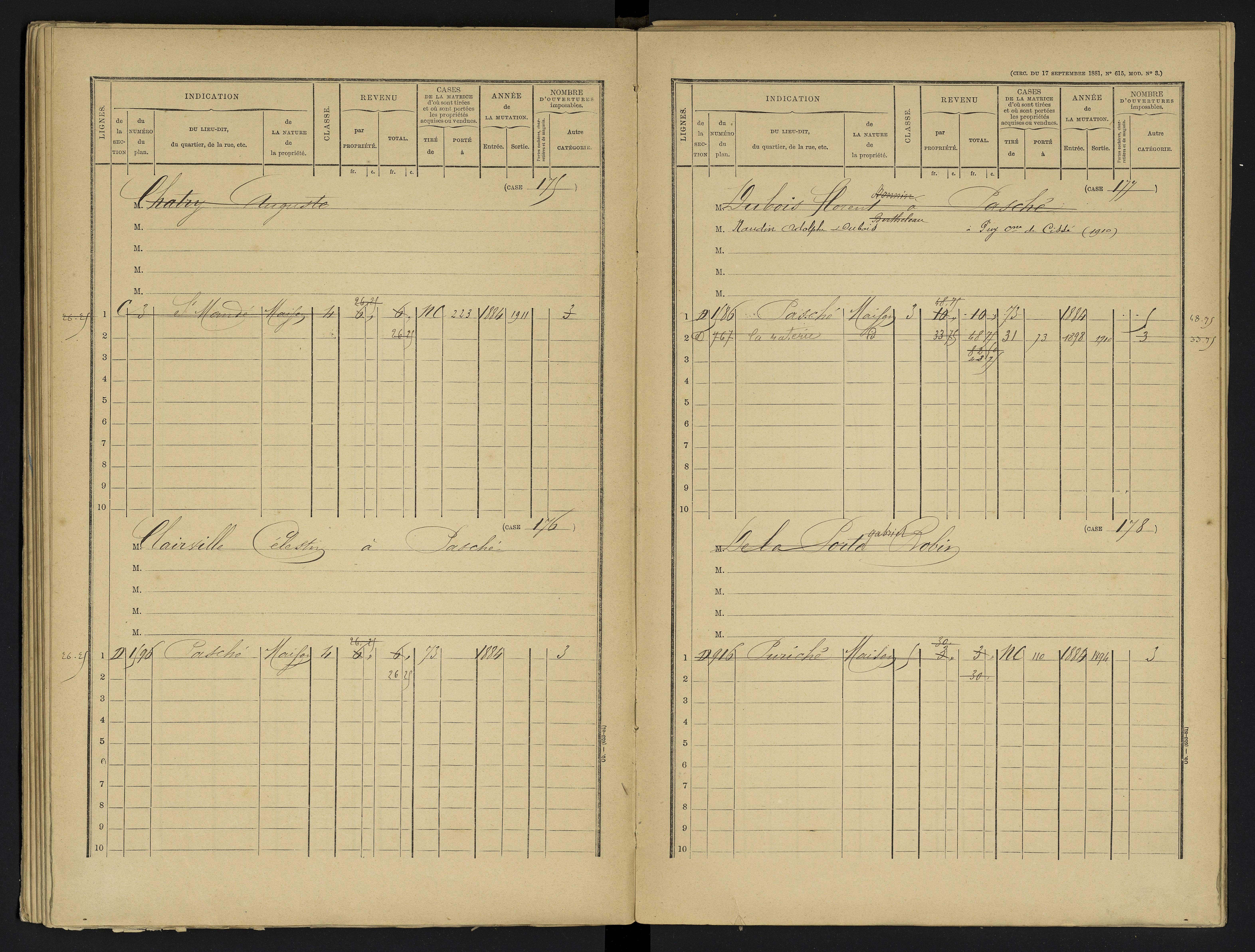 Avanton - FRAD086_cadastre Cases 1-236 