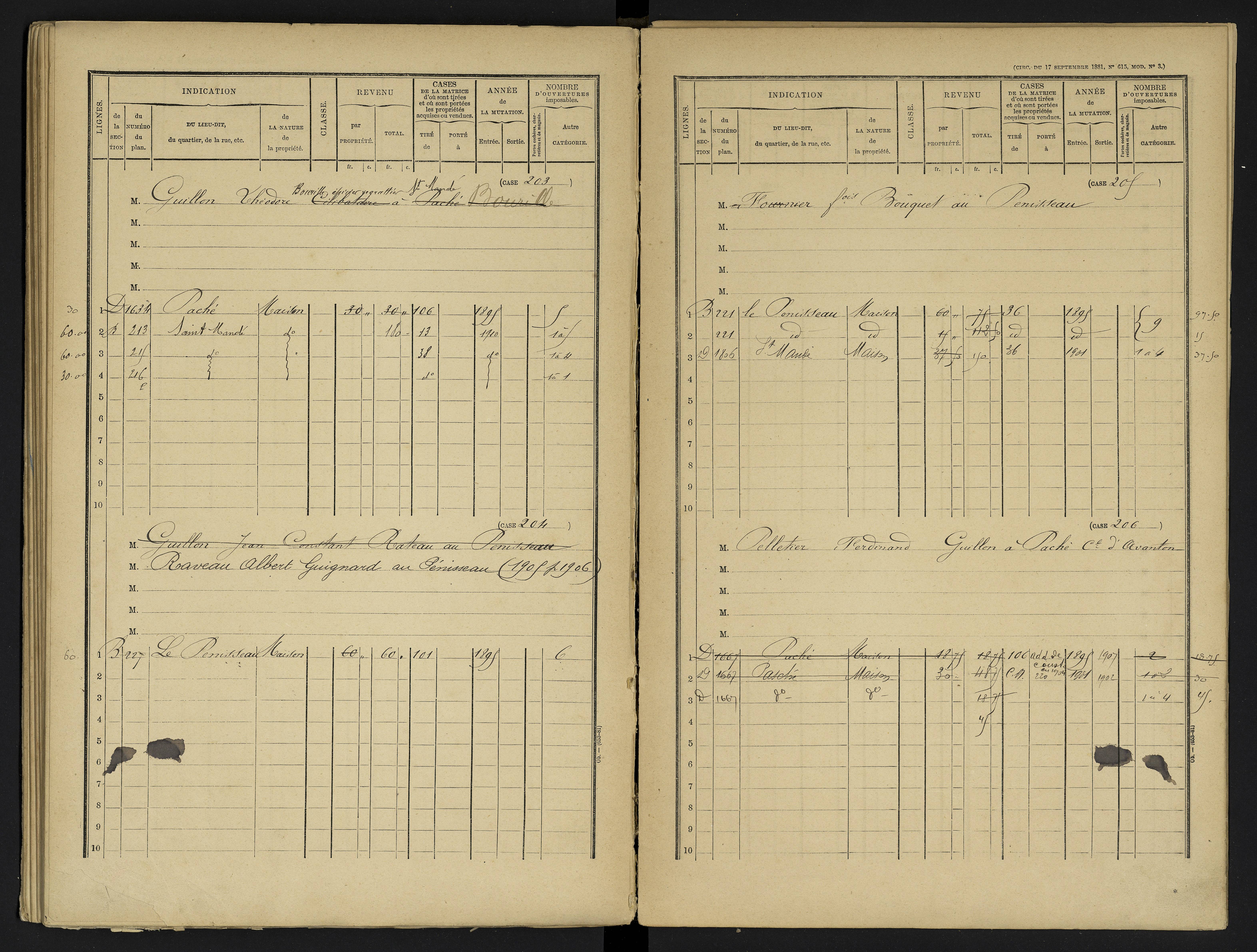 Avanton - FRAD086_cadastre Cases 1-236 