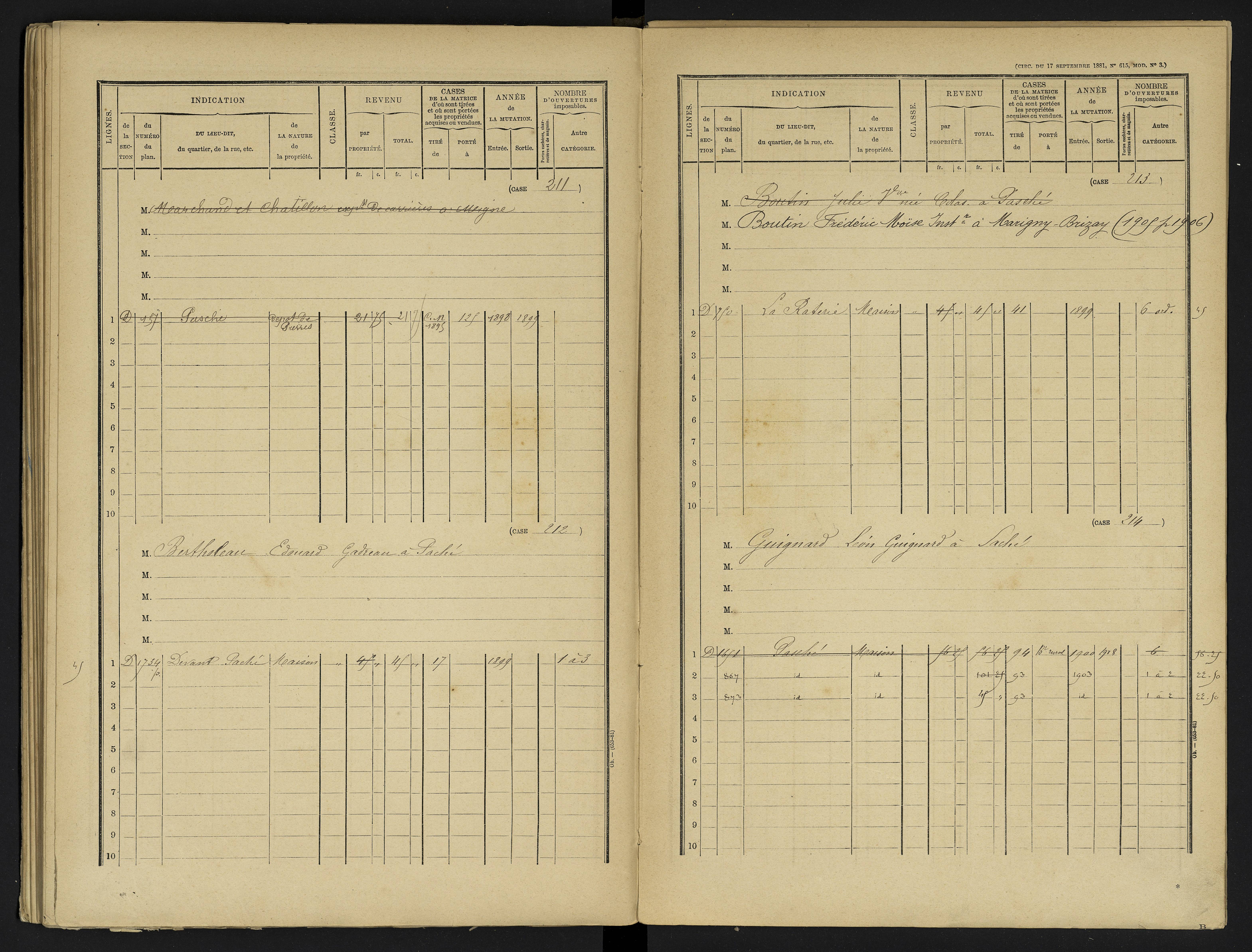 Avanton - FRAD086_cadastre Cases 1-236 