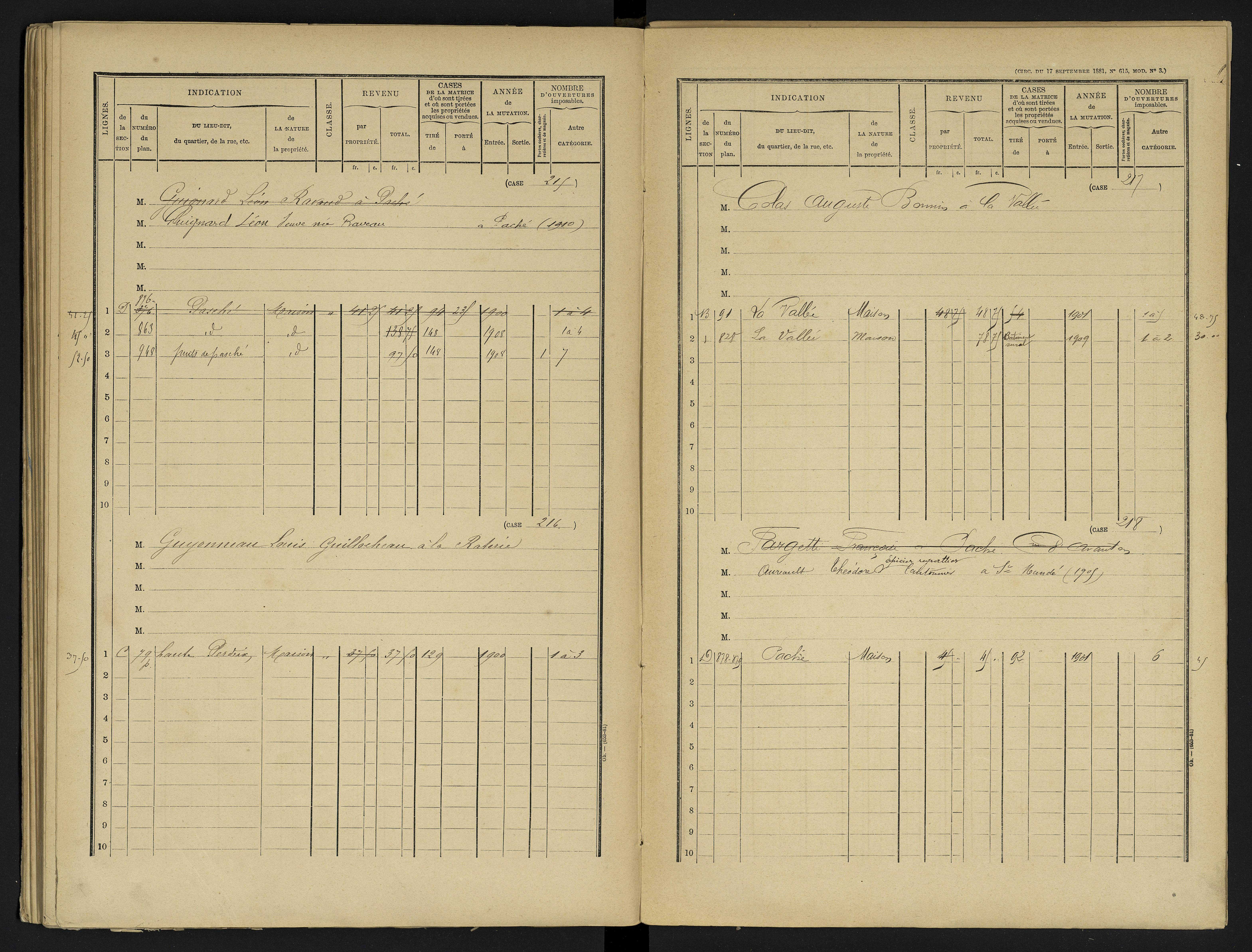 Avanton - FRAD086_cadastre Cases 1-236 