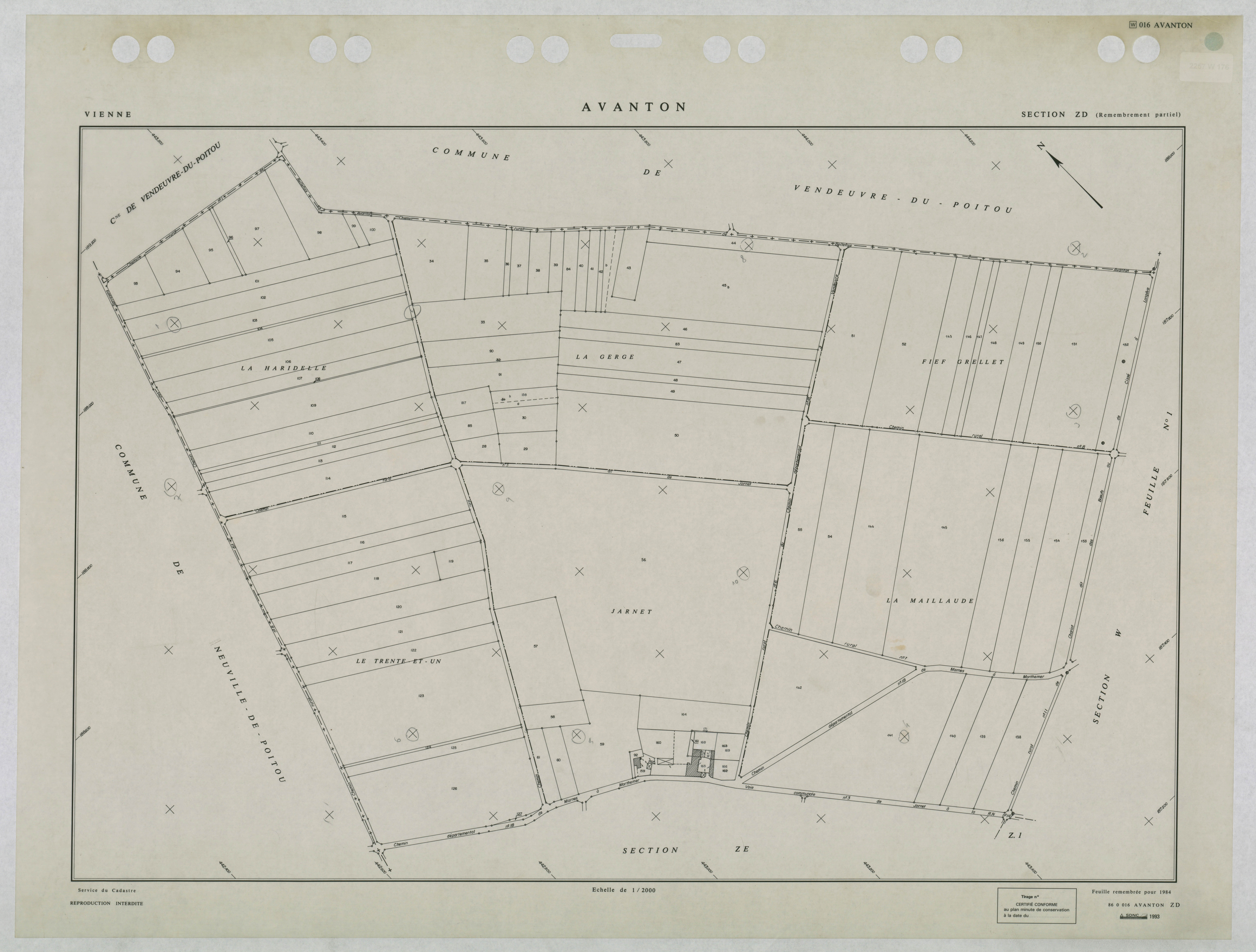 Avanton - FRAD086_cadastre Plans remembrés 