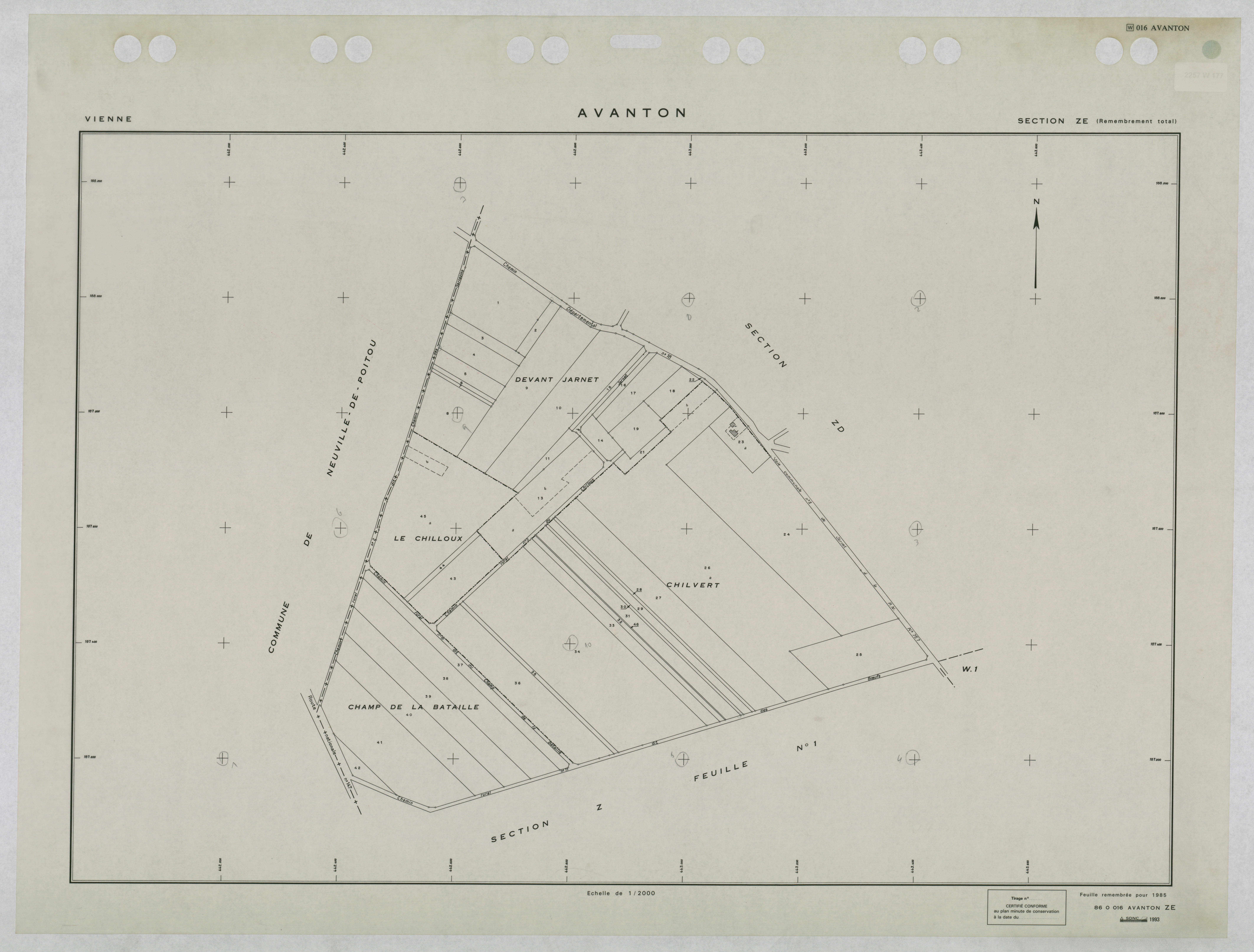 Avanton - FRAD086_cadastre Plans remembrés 