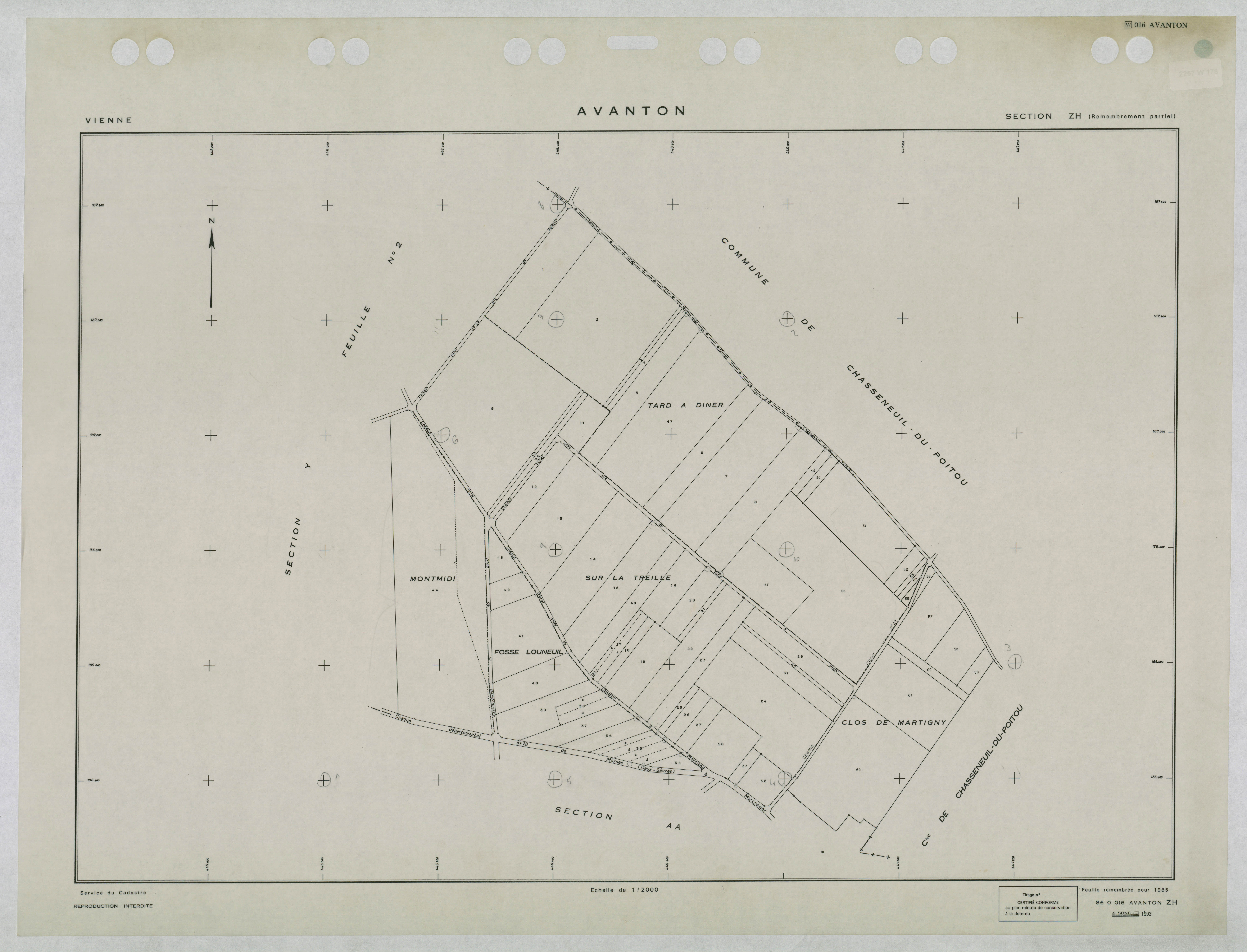 Avanton - FRAD086_cadastre Plans remembrés 