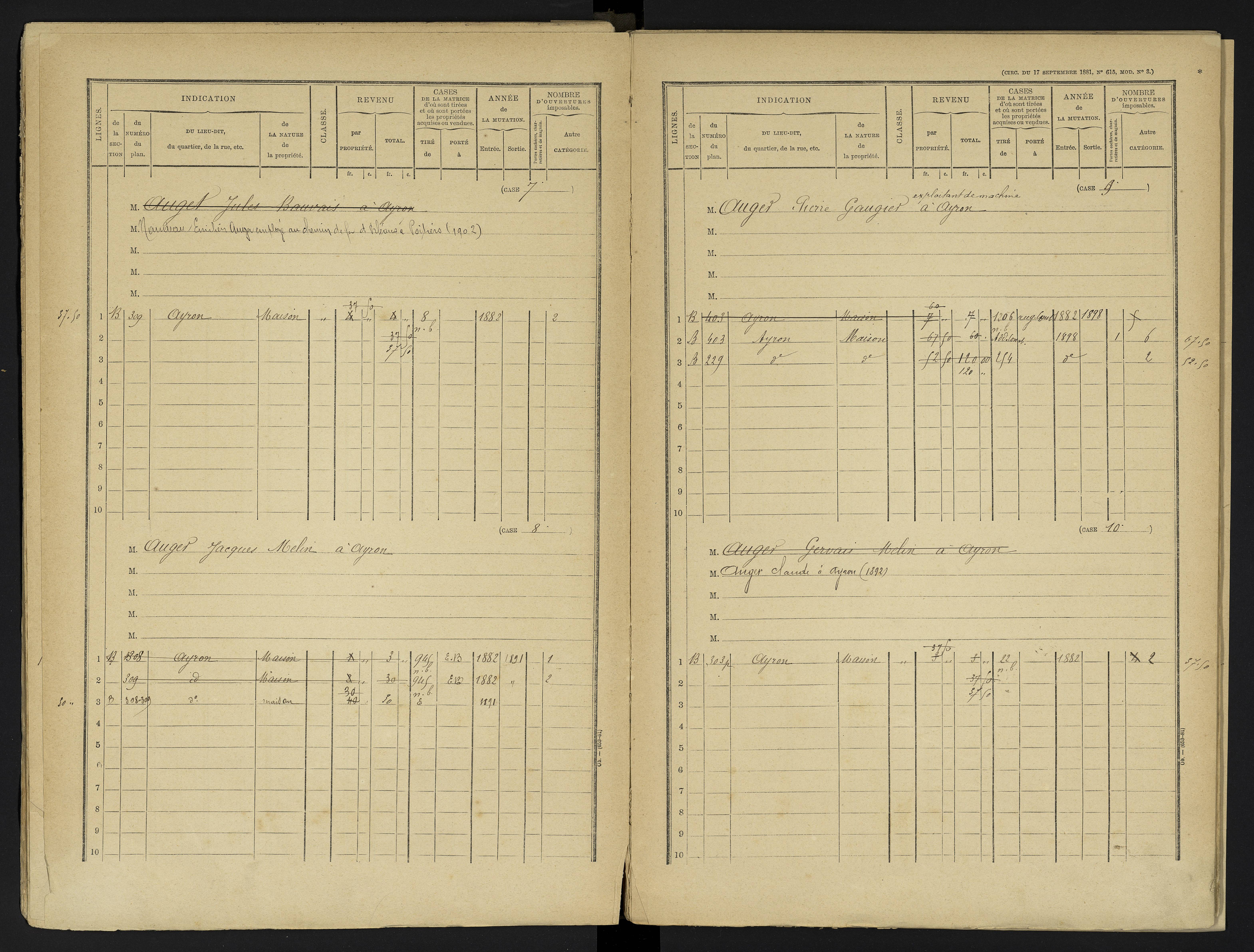 Ayron - FRAD086_cadastre Cases 1-288 