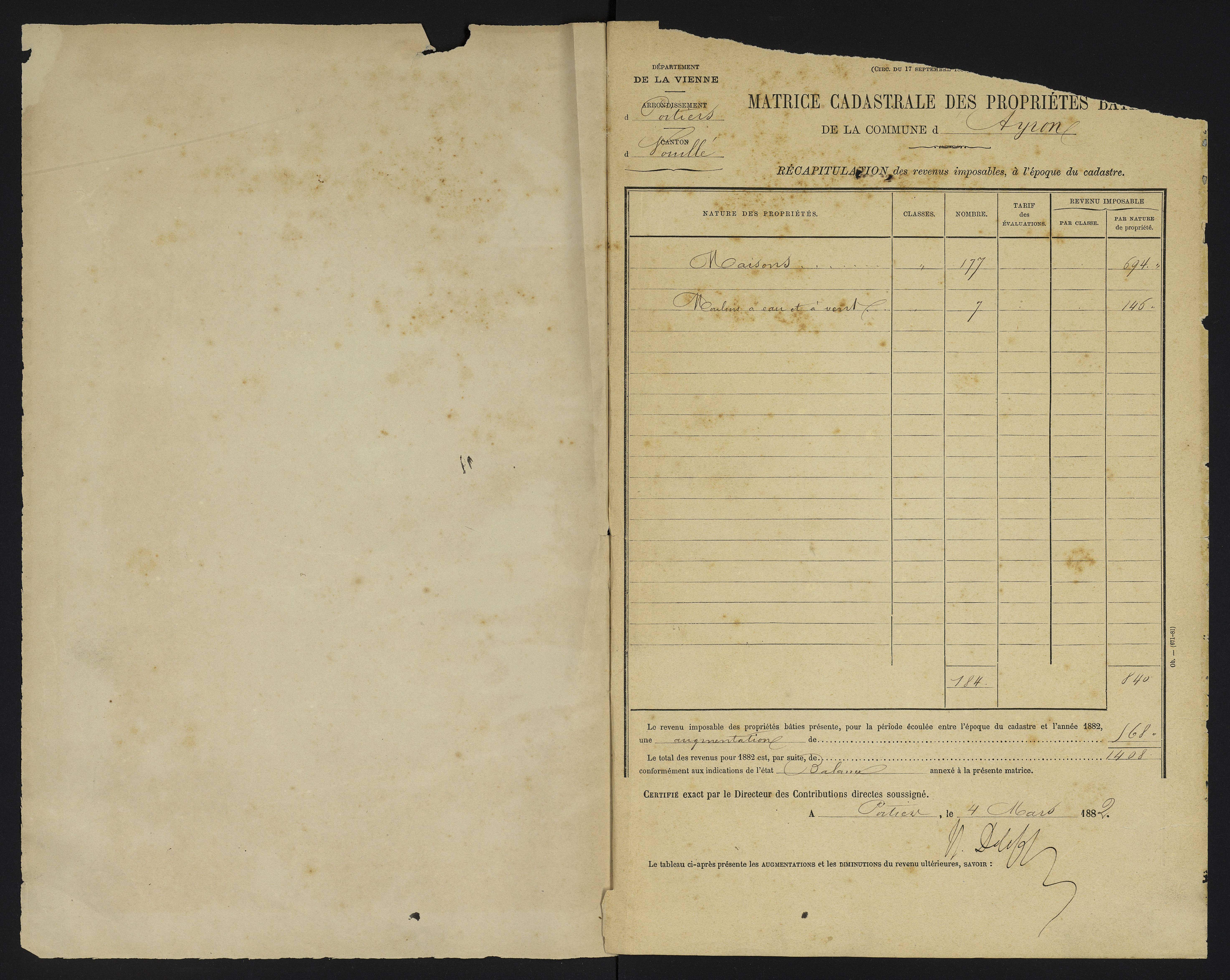 Ayron - FRAD086_cadastre Cases 1-288 