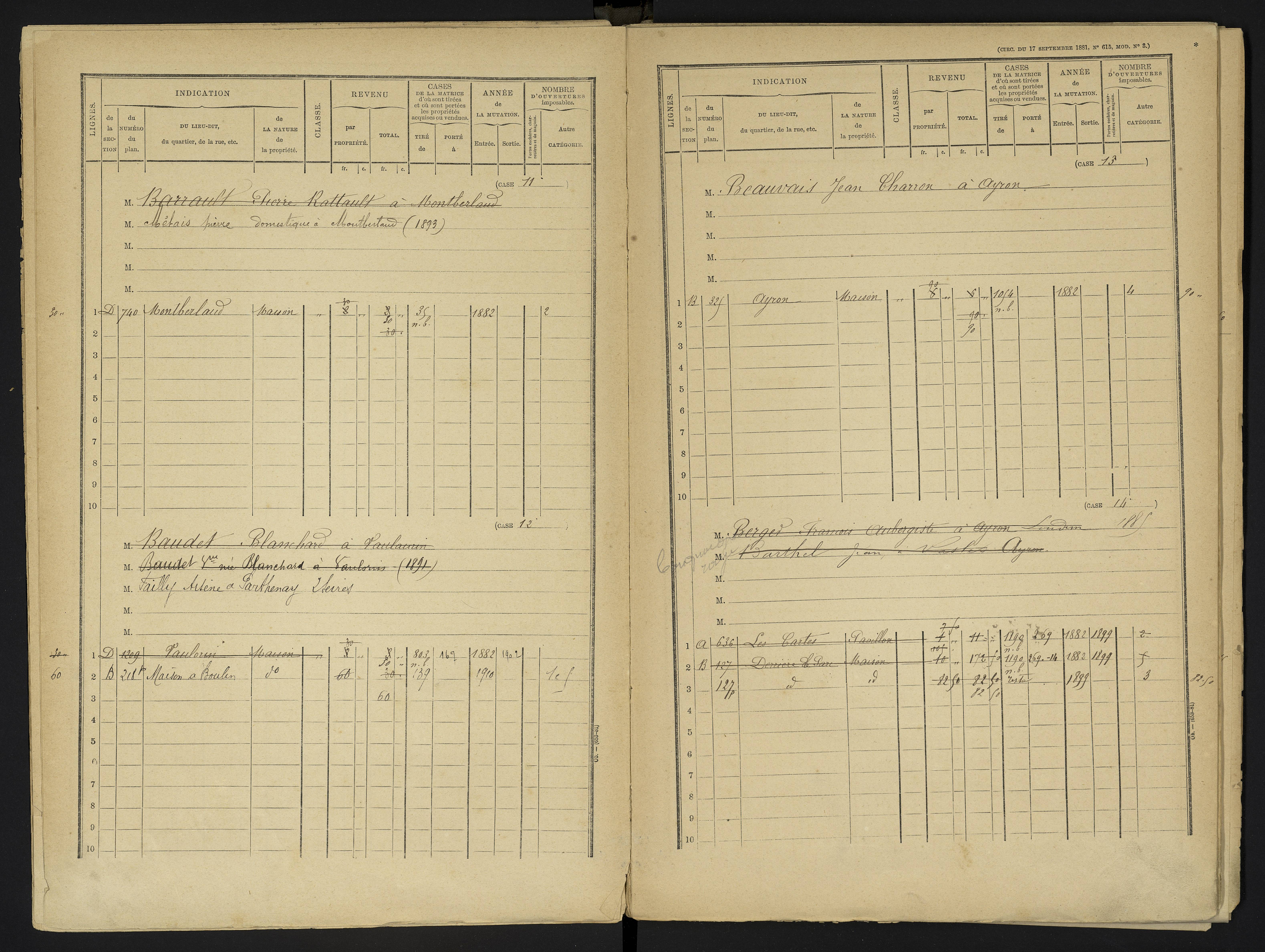 Ayron - FRAD086_cadastre Cases 1-288 