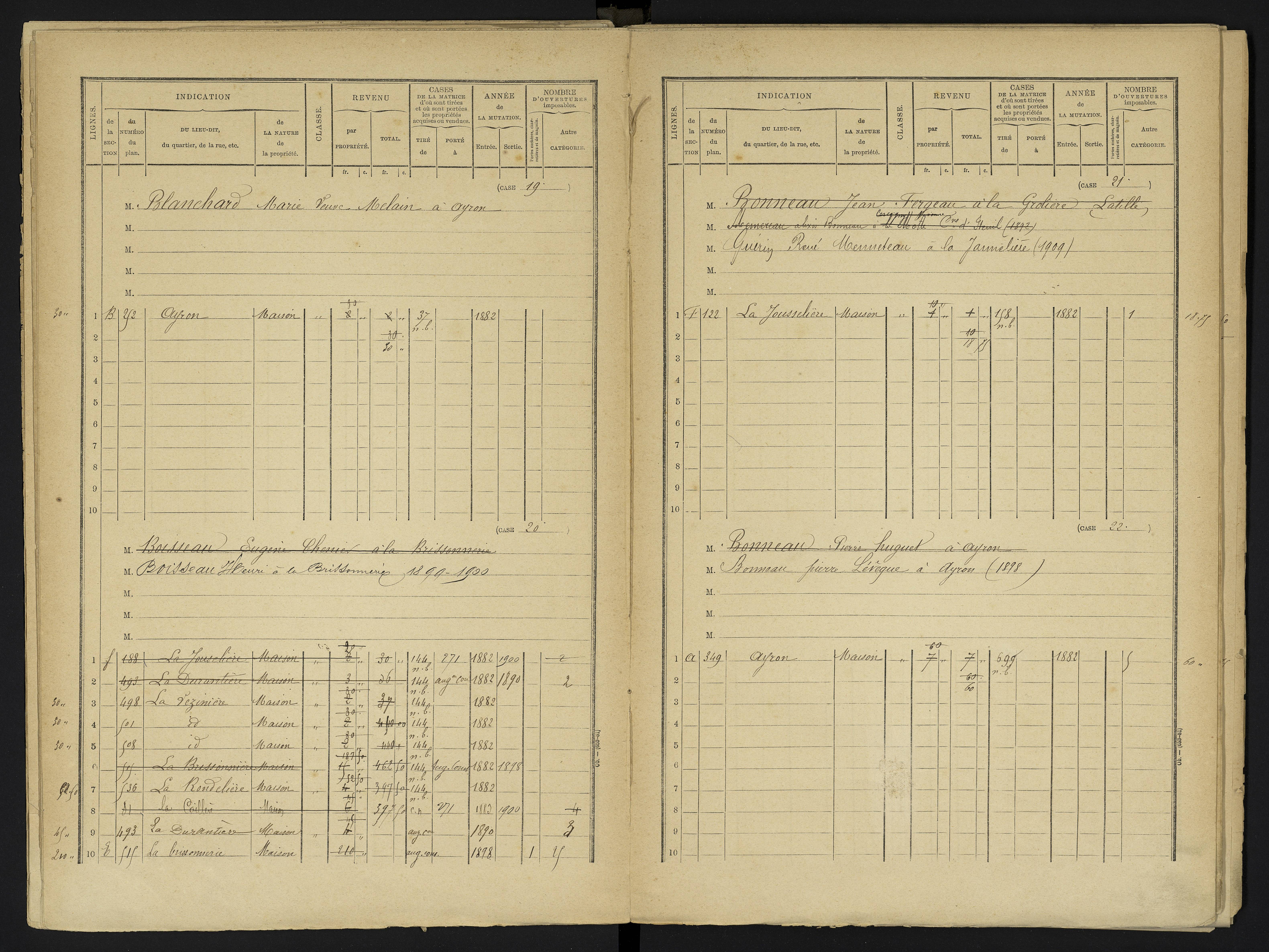 Ayron - FRAD086_cadastre Cases 1-288 