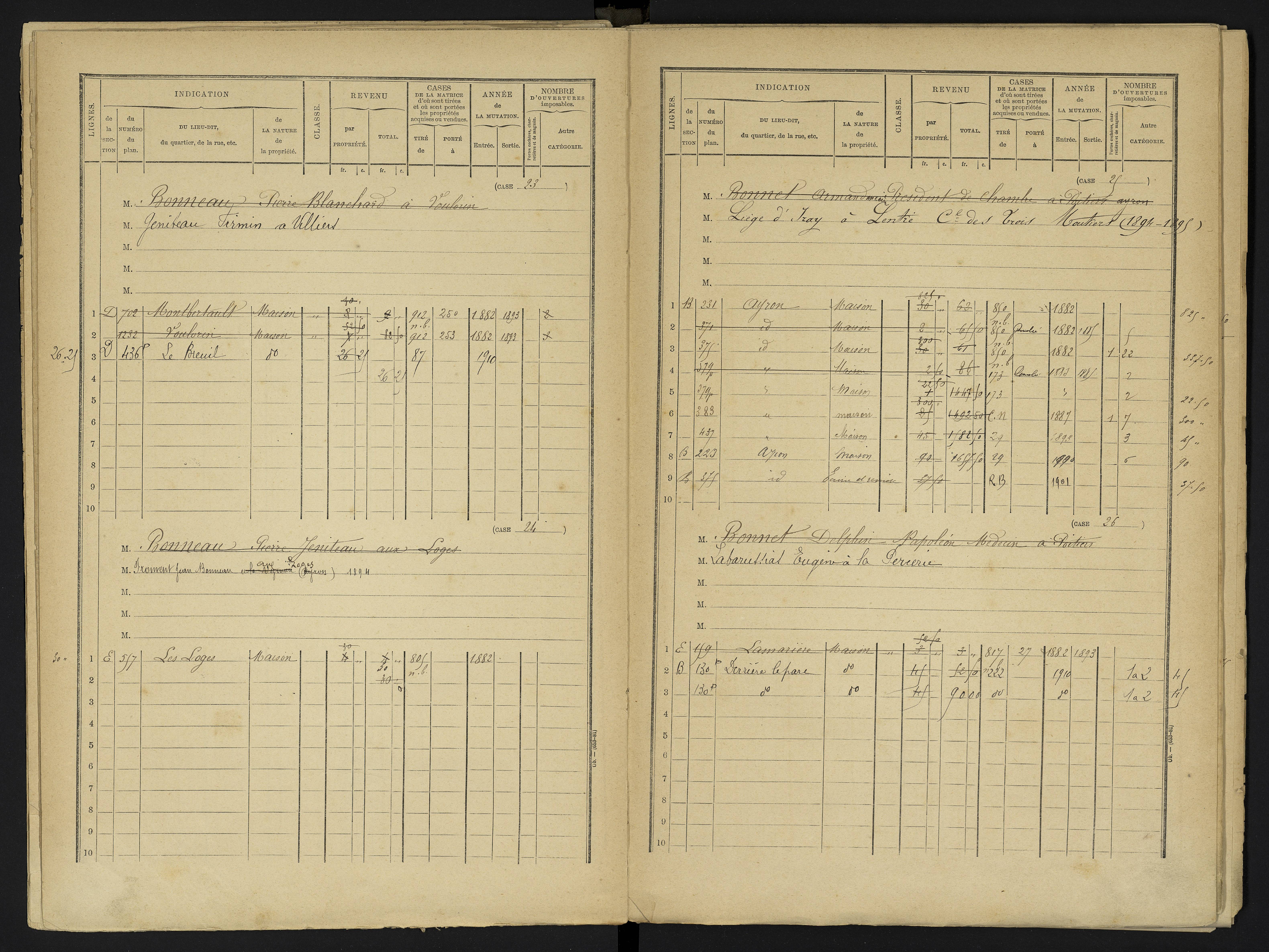 Ayron - FRAD086_cadastre Cases 1-288 