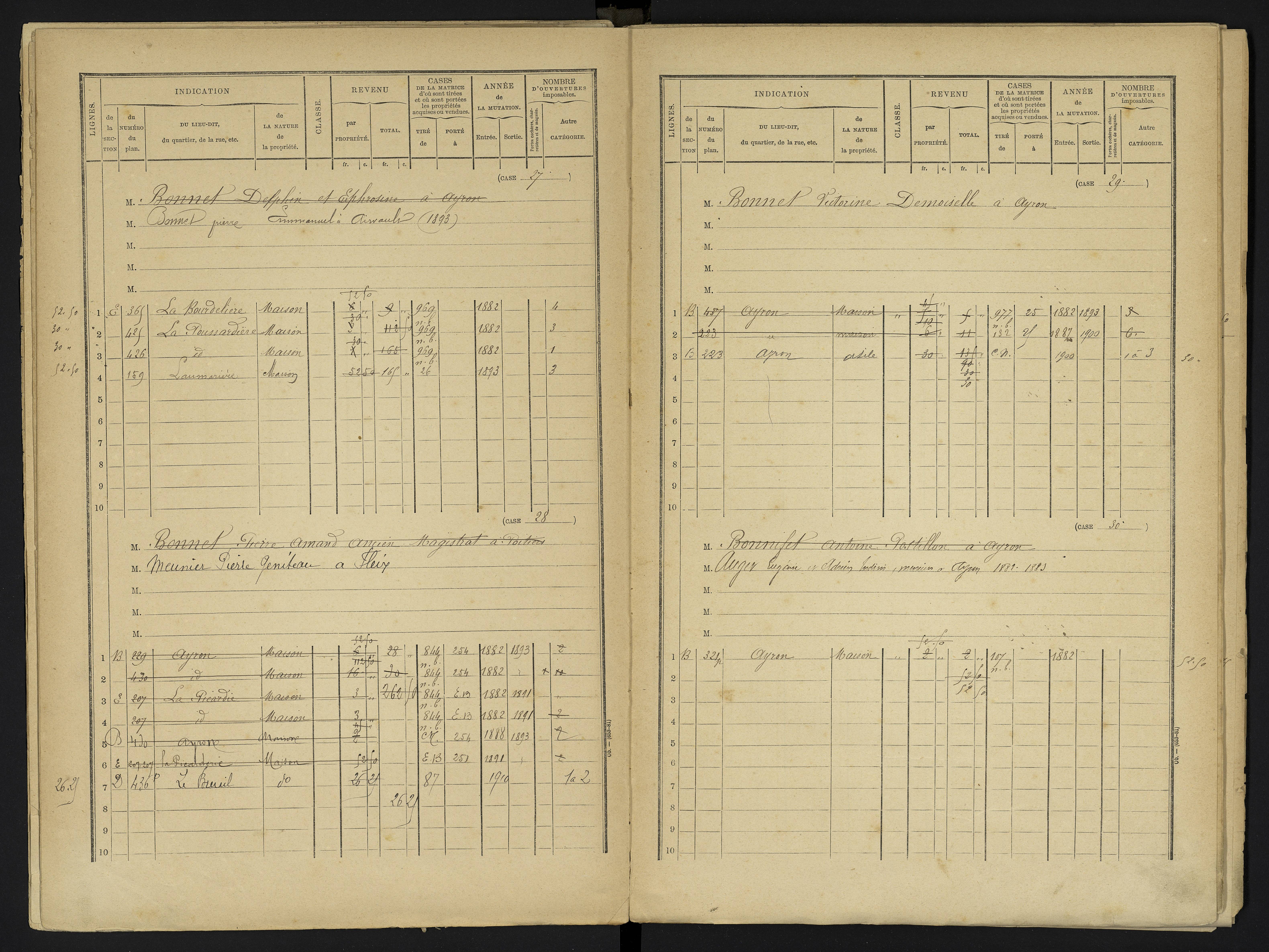 Ayron - FRAD086_cadastre Cases 1-288 