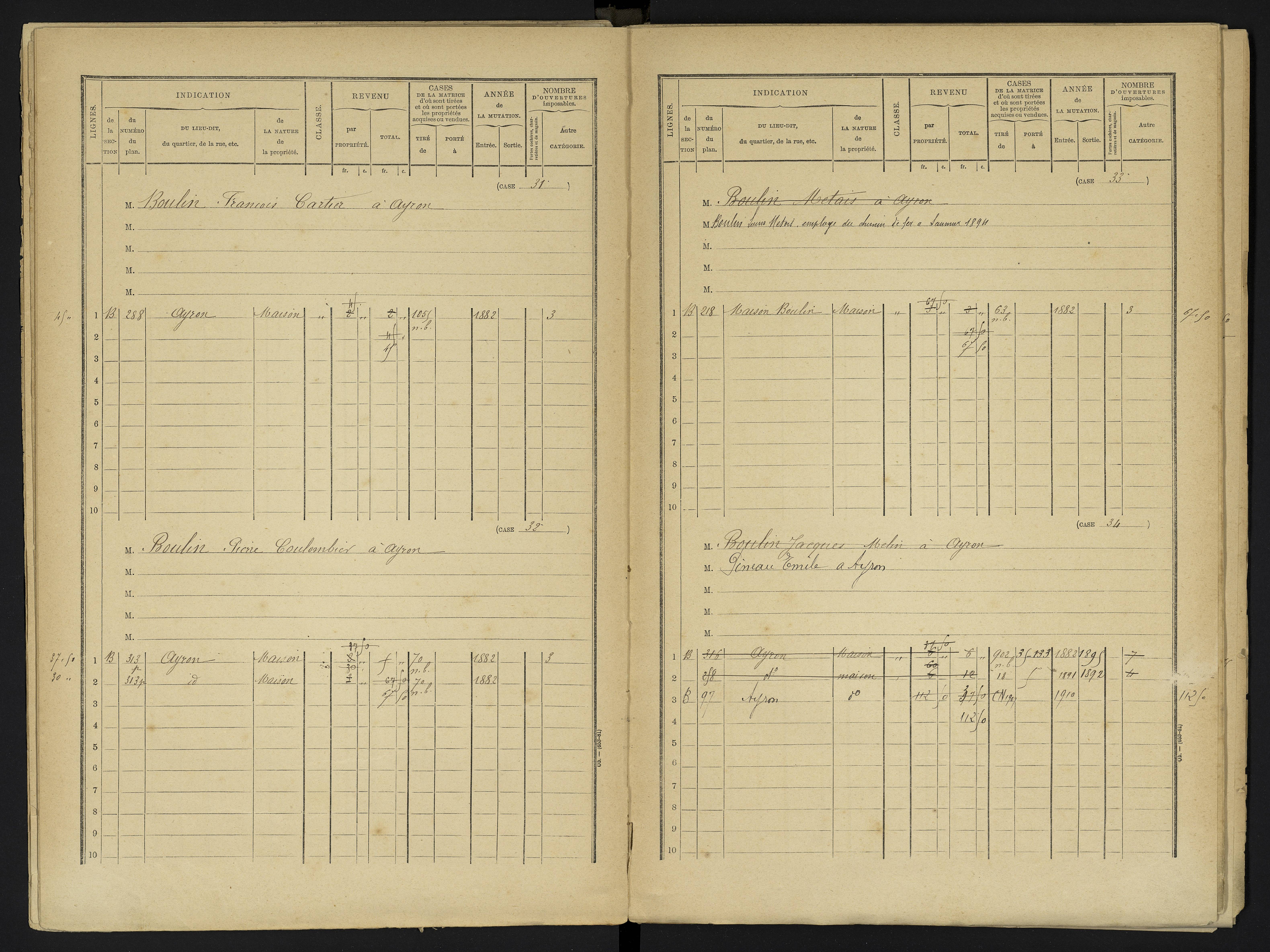 Ayron - FRAD086_cadastre Cases 1-288 