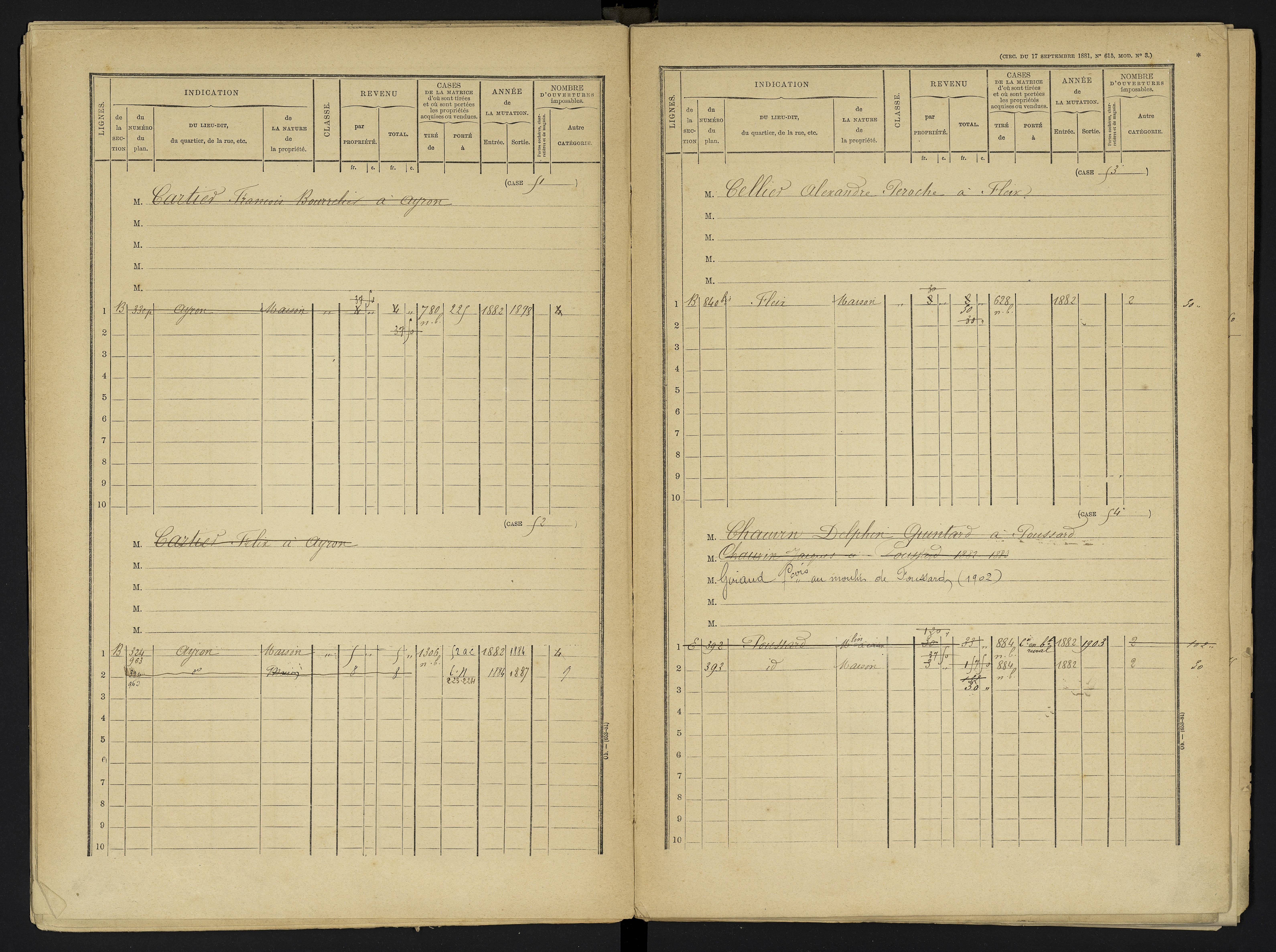 Ayron - FRAD086_cadastre Cases 1-288 