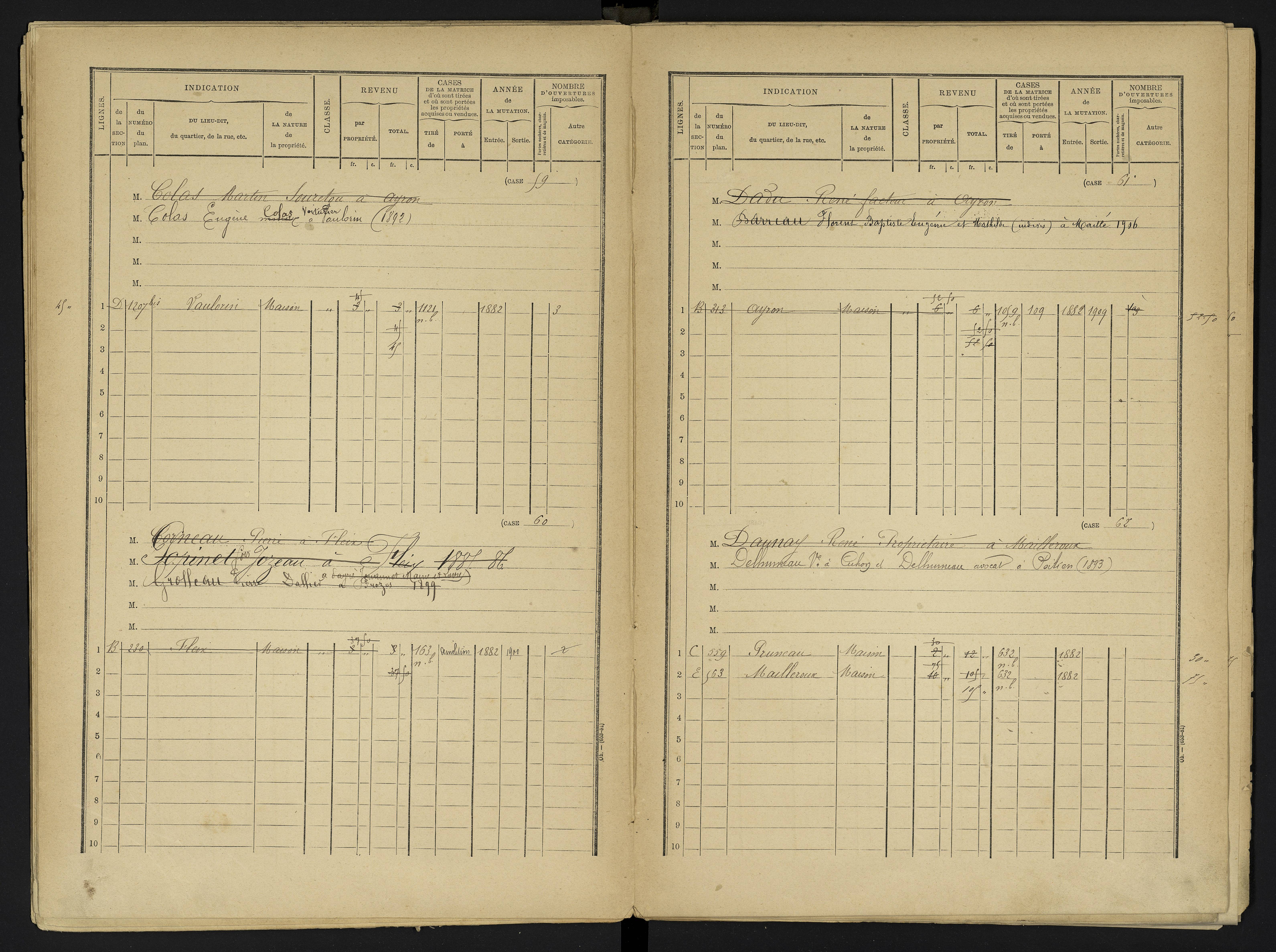Ayron - FRAD086_cadastre Cases 1-288 